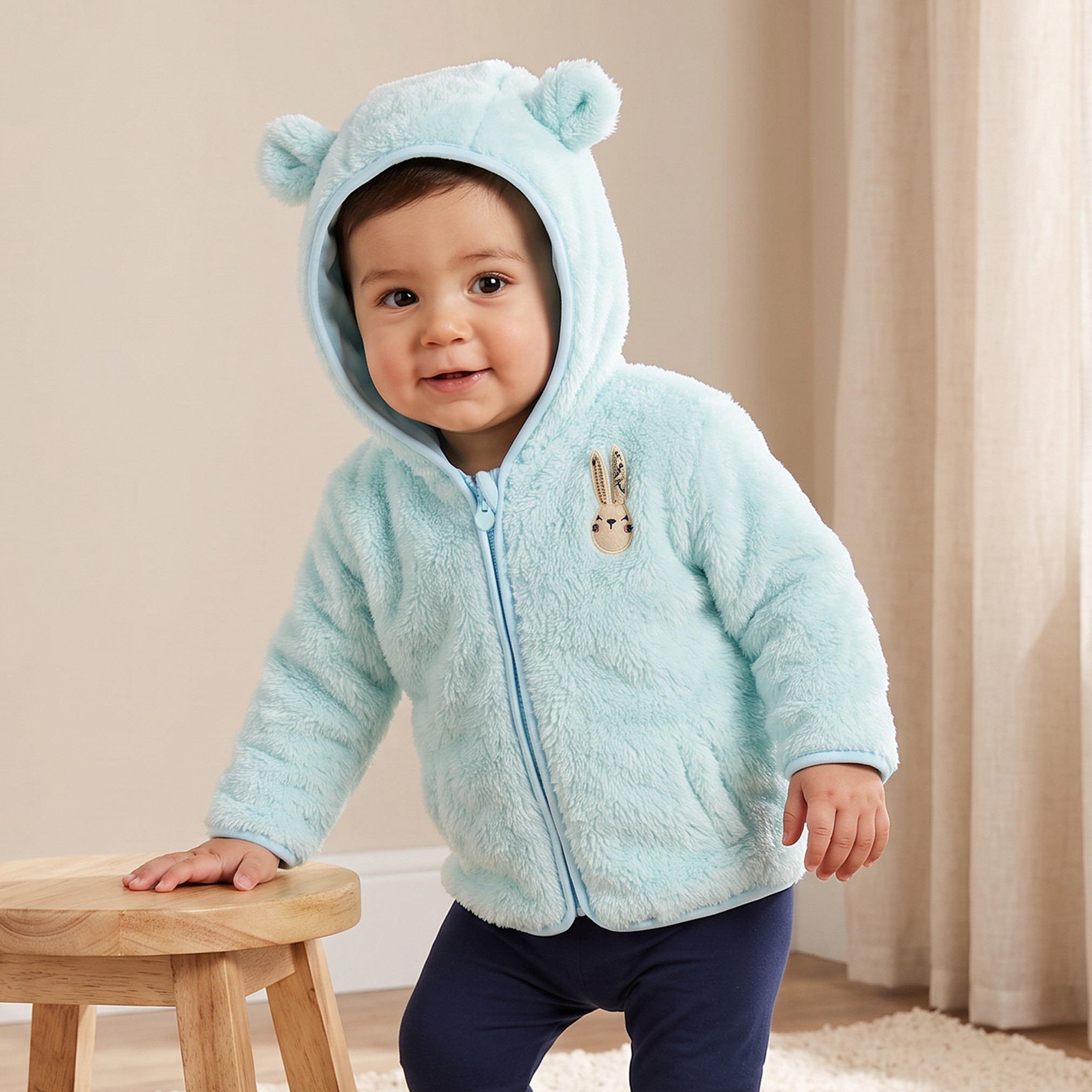 Juniors Hooded Sweatshirt with Long Sleeves-baby-girls-clothing-winterwear-sweatshirts-image-1