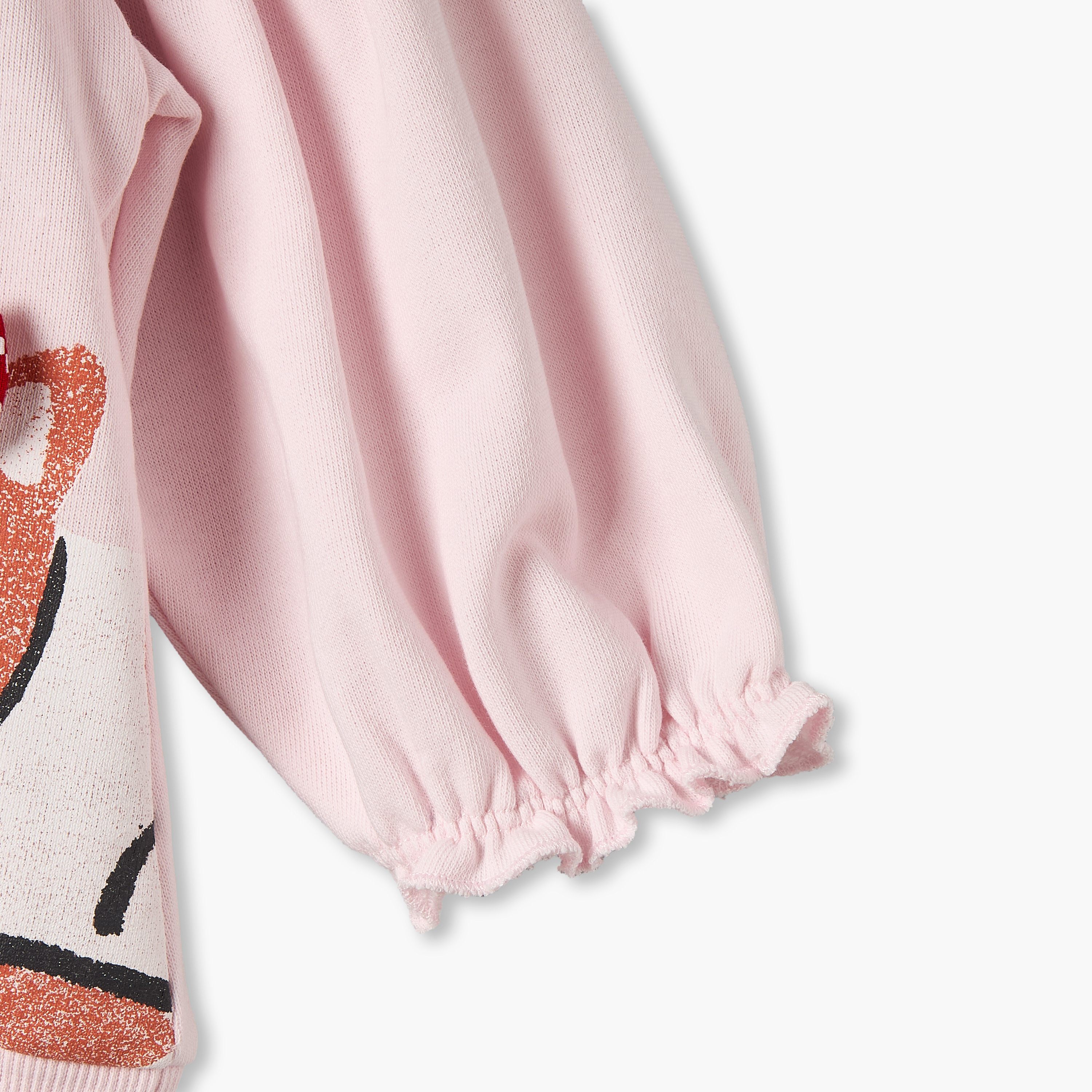 Juniors Cat Print Sweatshirt with Long Sleeves-baby-girls-clothing-sweatshirts-image-5