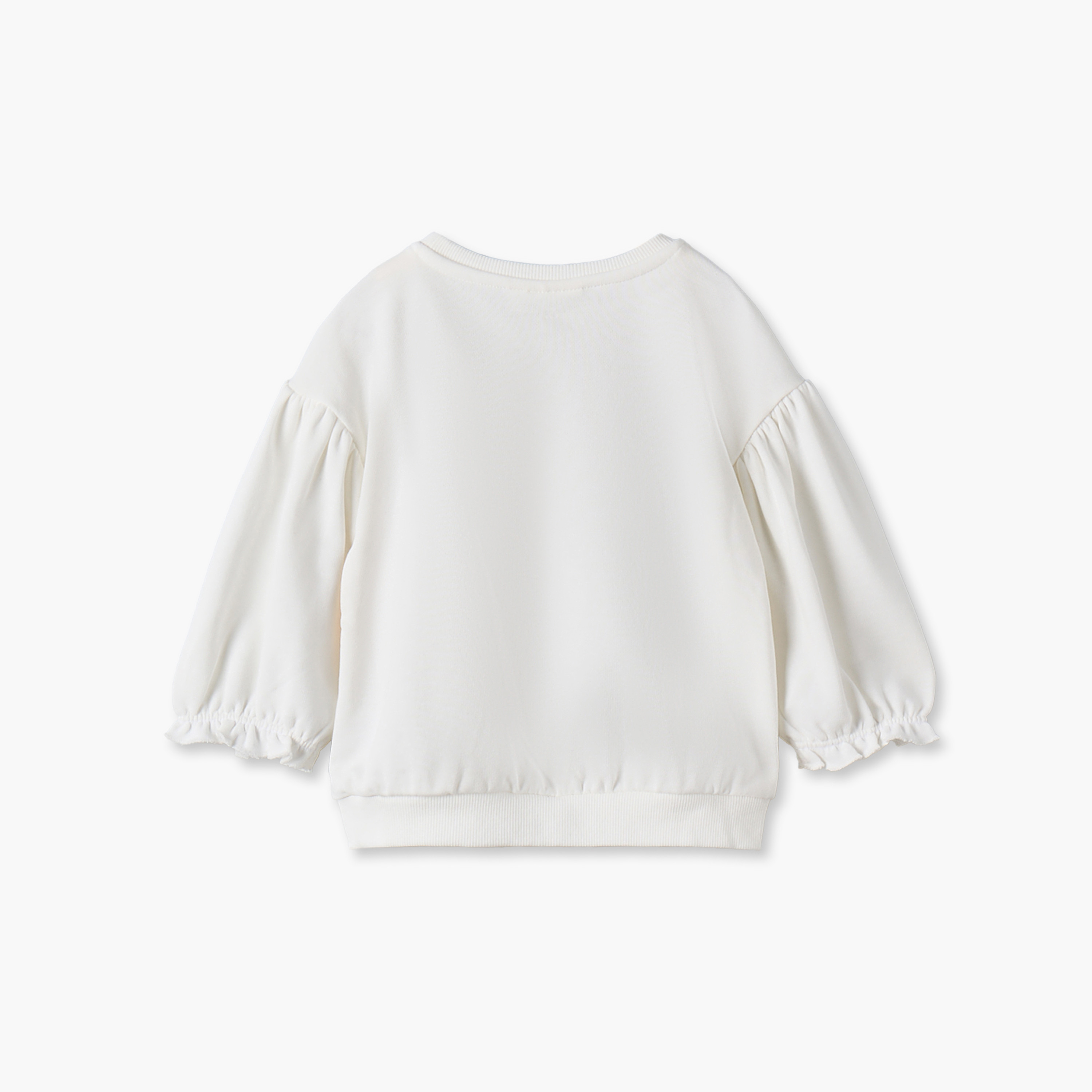 Juniors Floral Print Sweatshirt with Long Sleeves-girls-clothing-winterwear-sweatshirts-image-2