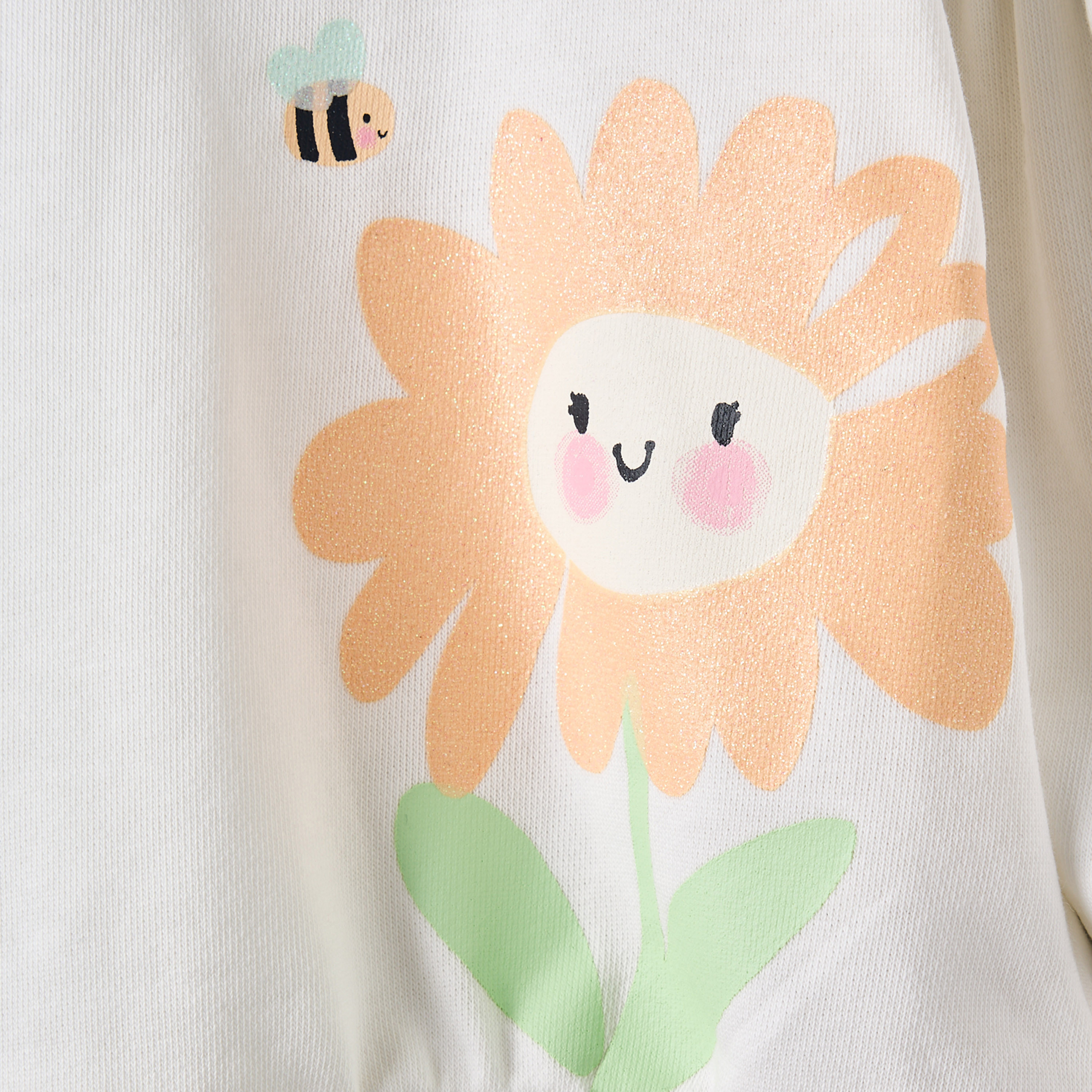 Juniors Floral Print Sweatshirt with Long Sleeves-girls-clothing-winterwear-sweatshirts-image-4
