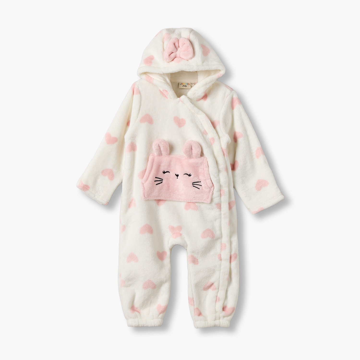 بدلة نوم بأكمام طويلة وقبعة وطبعات من جونيورز-baby-girls-clothing-rompers-image-2