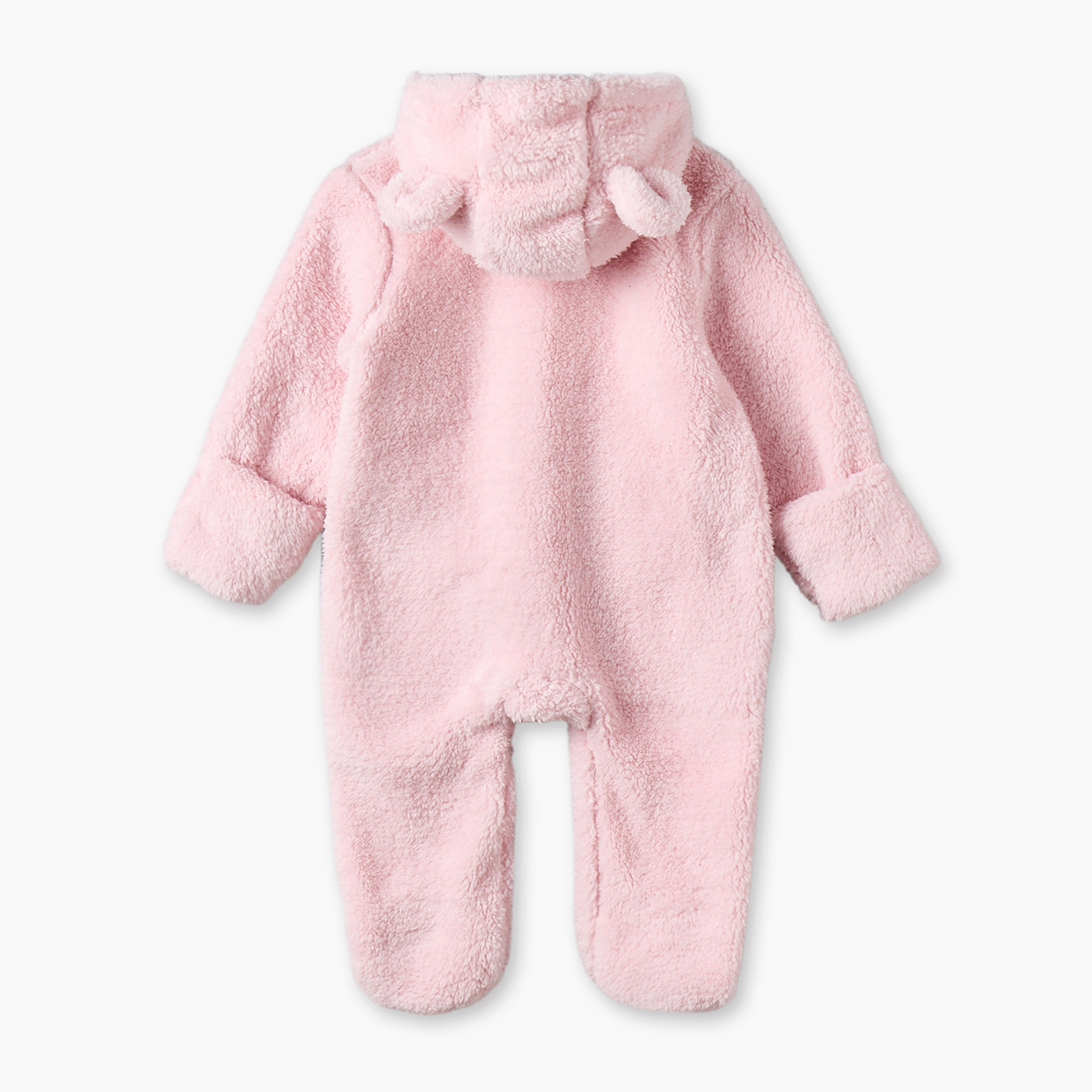أفرول بغطاء رأس وأكمام طويلة مع تفاصيل أرنب من جونيورز-baby-girls-clothing-rompers-image-3