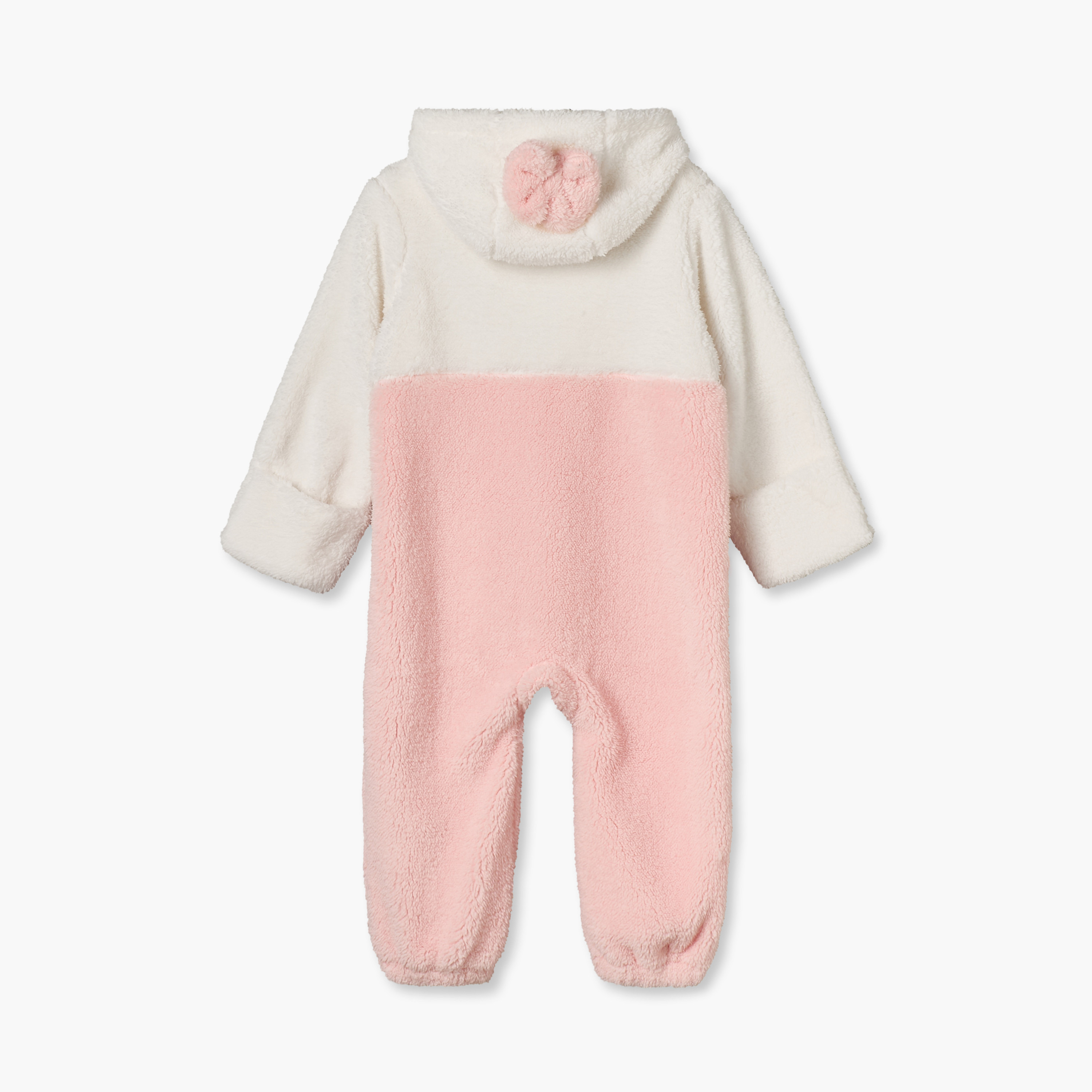 بدلة نوم بقبعة وأكمام طويلة بزخرفة أرنب من جونيورز-baby-girls-clothing-nightwear-sleepsuits-image-4