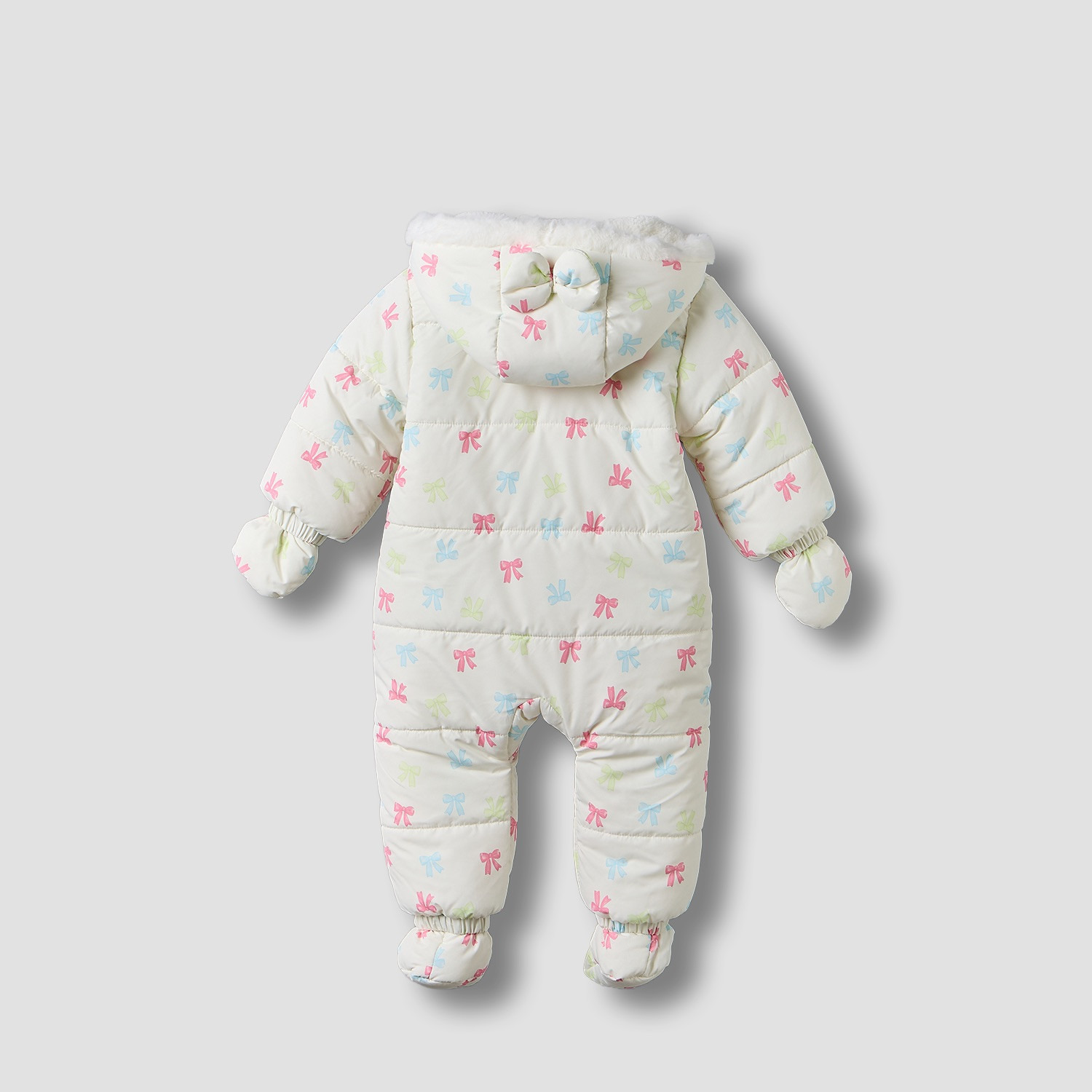 أوفرول بطبعة فيونكة مع قبعة وأكمام طويلة من جونيورز-baby-girls-clothing-nightwear-sleepsuits-image-2