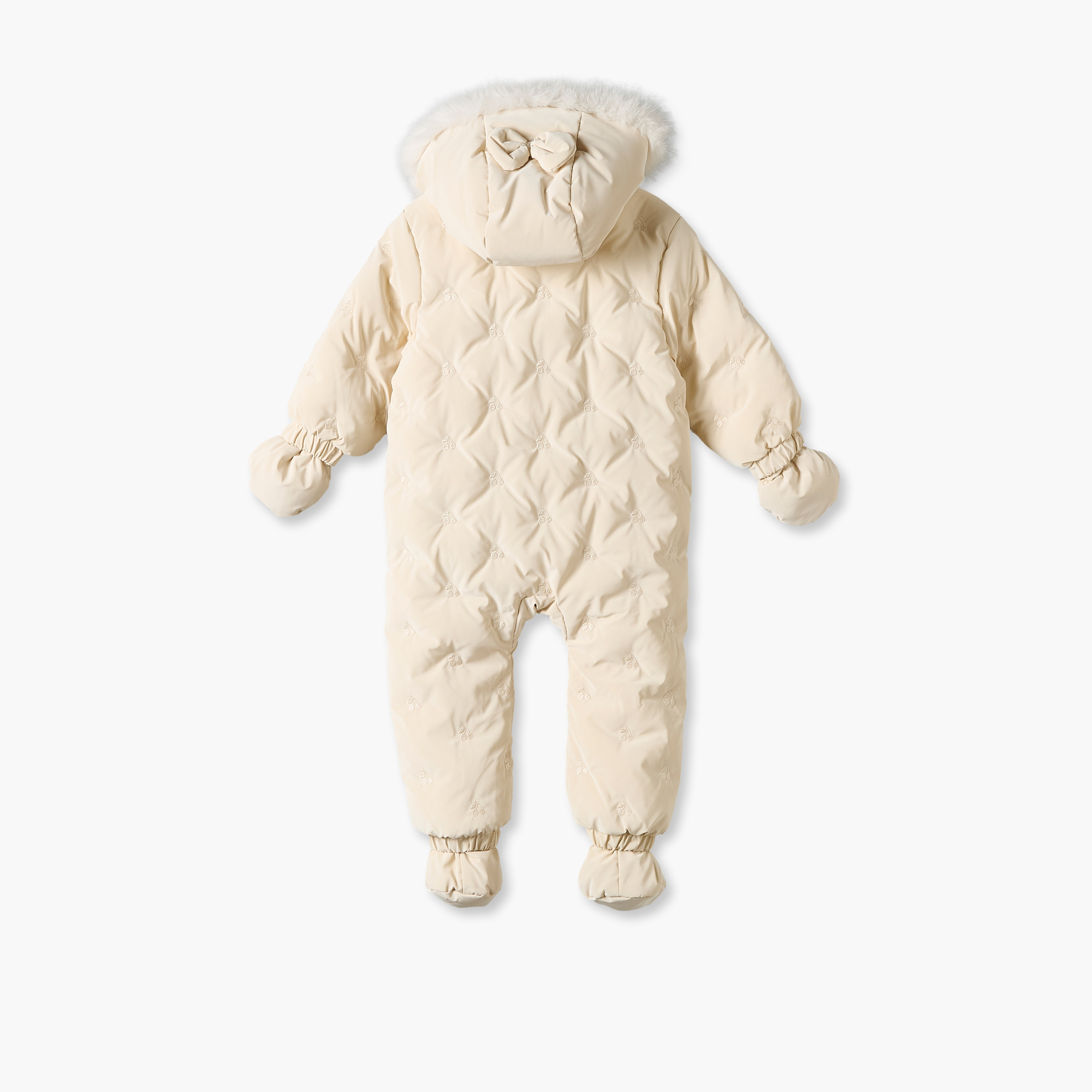 أوفرول مبطن بقبعة فرو صناعي وحذاء خفيف قابل للفصل من جونيورز-baby-girls-clothing-winterwear-sleepsuits-image-4