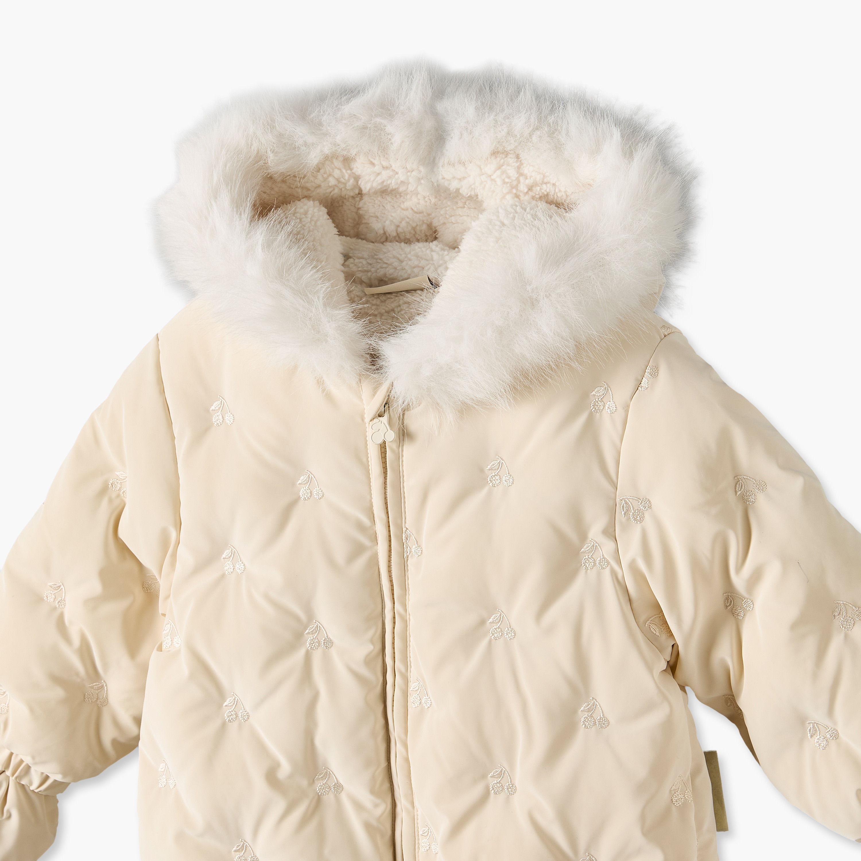 أوفرول مبطن بقبعة فرو صناعي وحذاء خفيف قابل للفصل من جونيورز-baby-girls-clothing-winterwear-sleepsuits-image-5