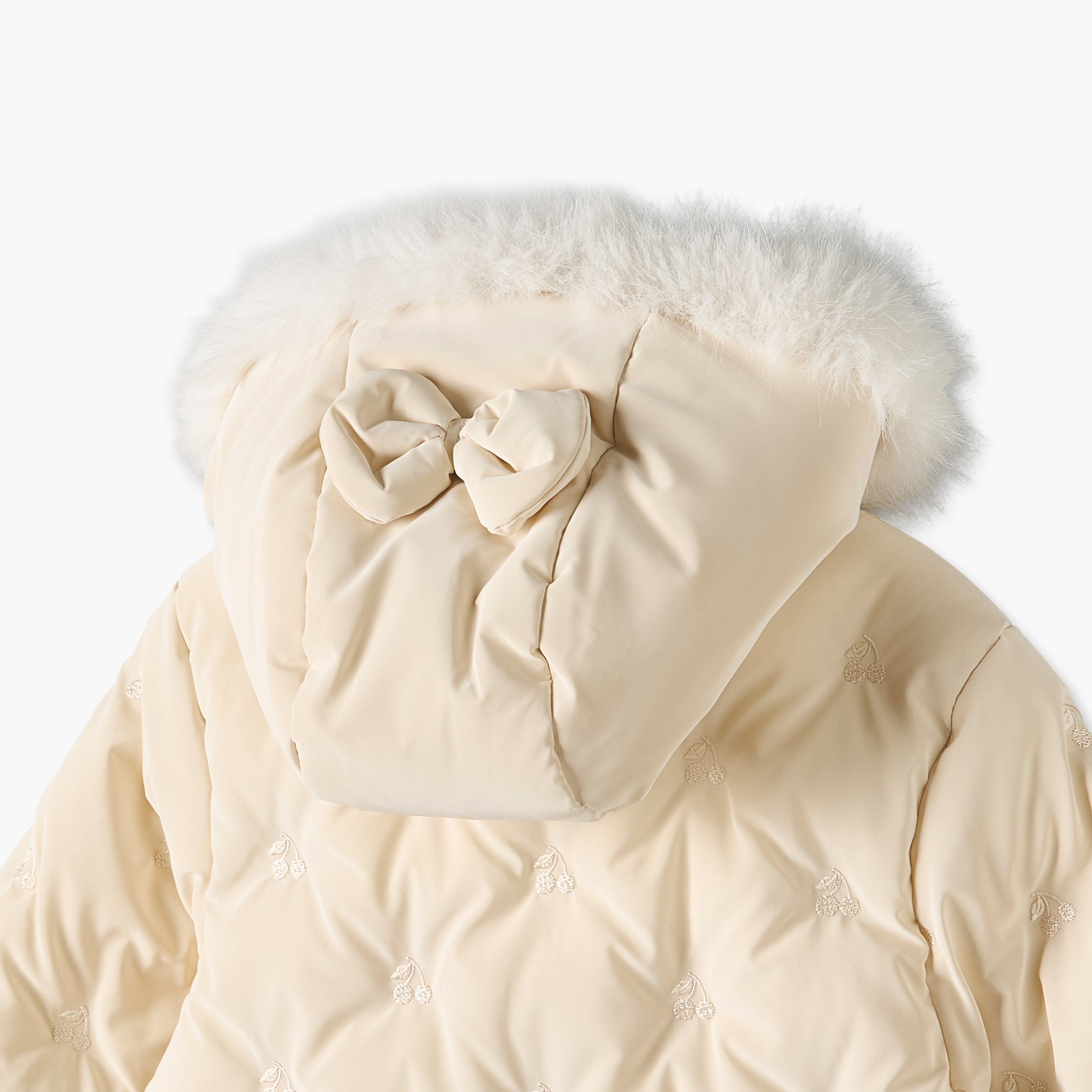أوفرول مبطن بقبعة فرو صناعي وحذاء خفيف قابل للفصل من جونيورز-baby-girls-clothing-winterwear-sleepsuits-image-8
