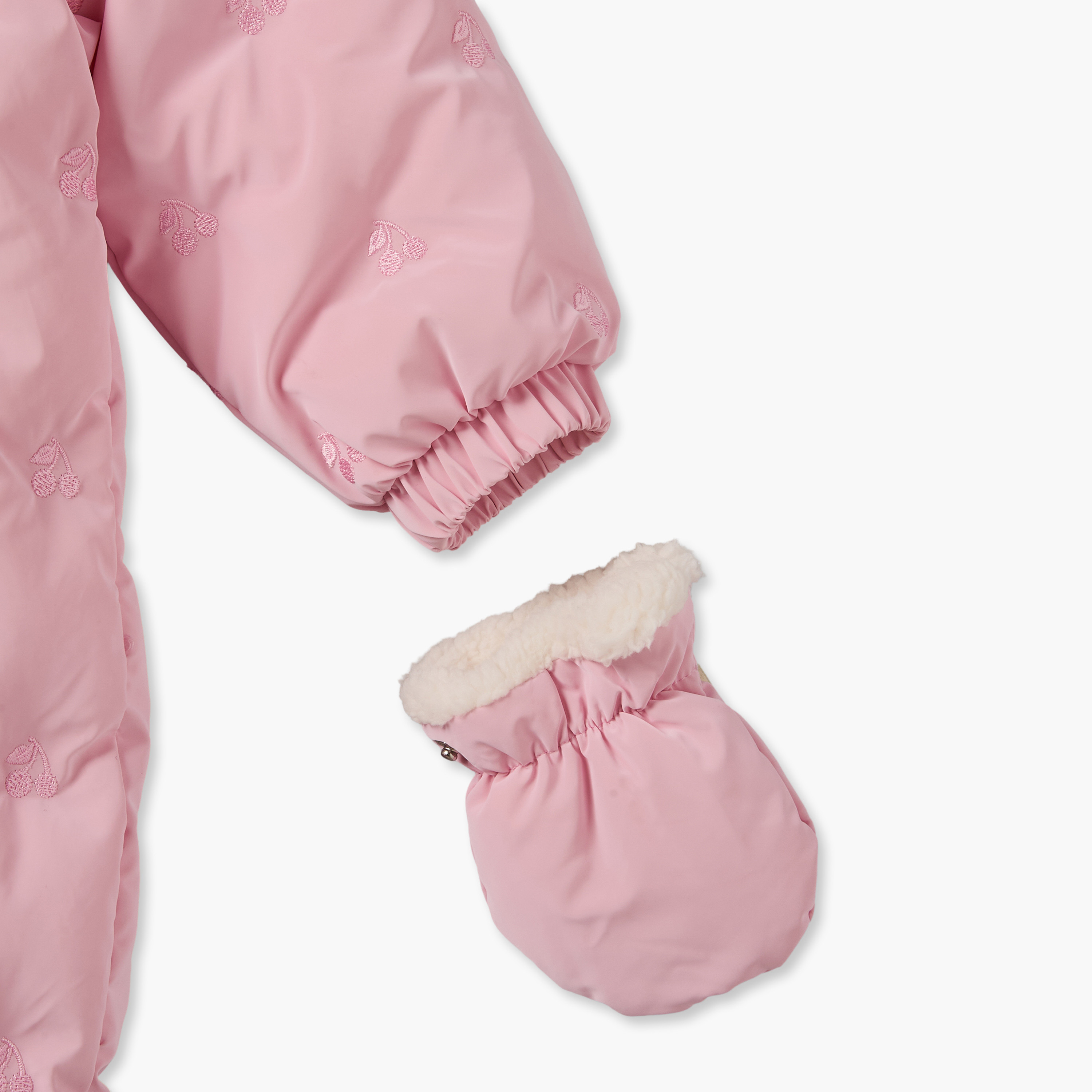 Juniors Hooded Neck Long Sleeves Coverall with Zip Closure-baby-girls-clothing-winterwear-sleepsuits-image-6