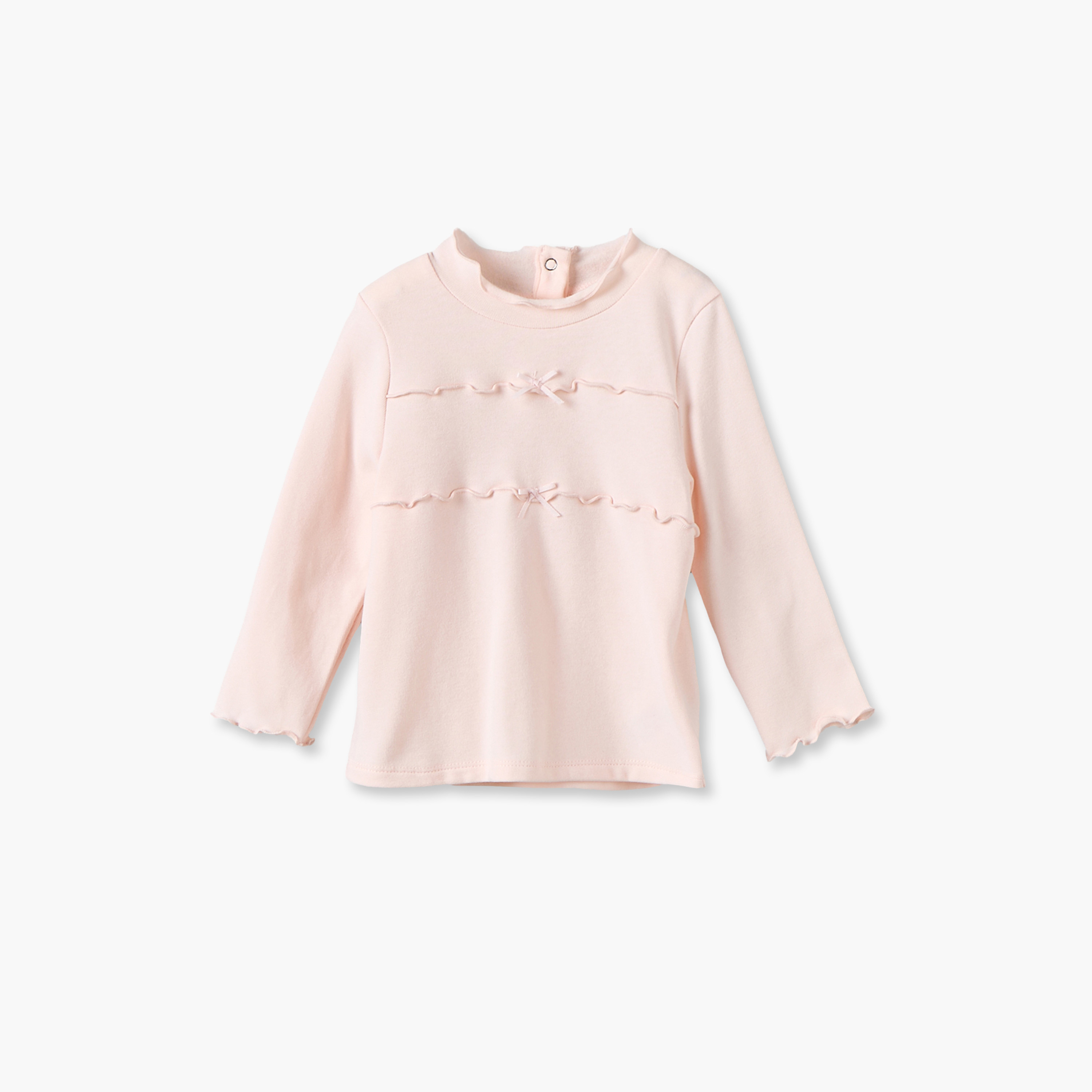 Juniors Crew Neck Long Sleeves Top and Pants Set with Lettuce Trim-baby-girls-clothing-setsandcoords-image-3