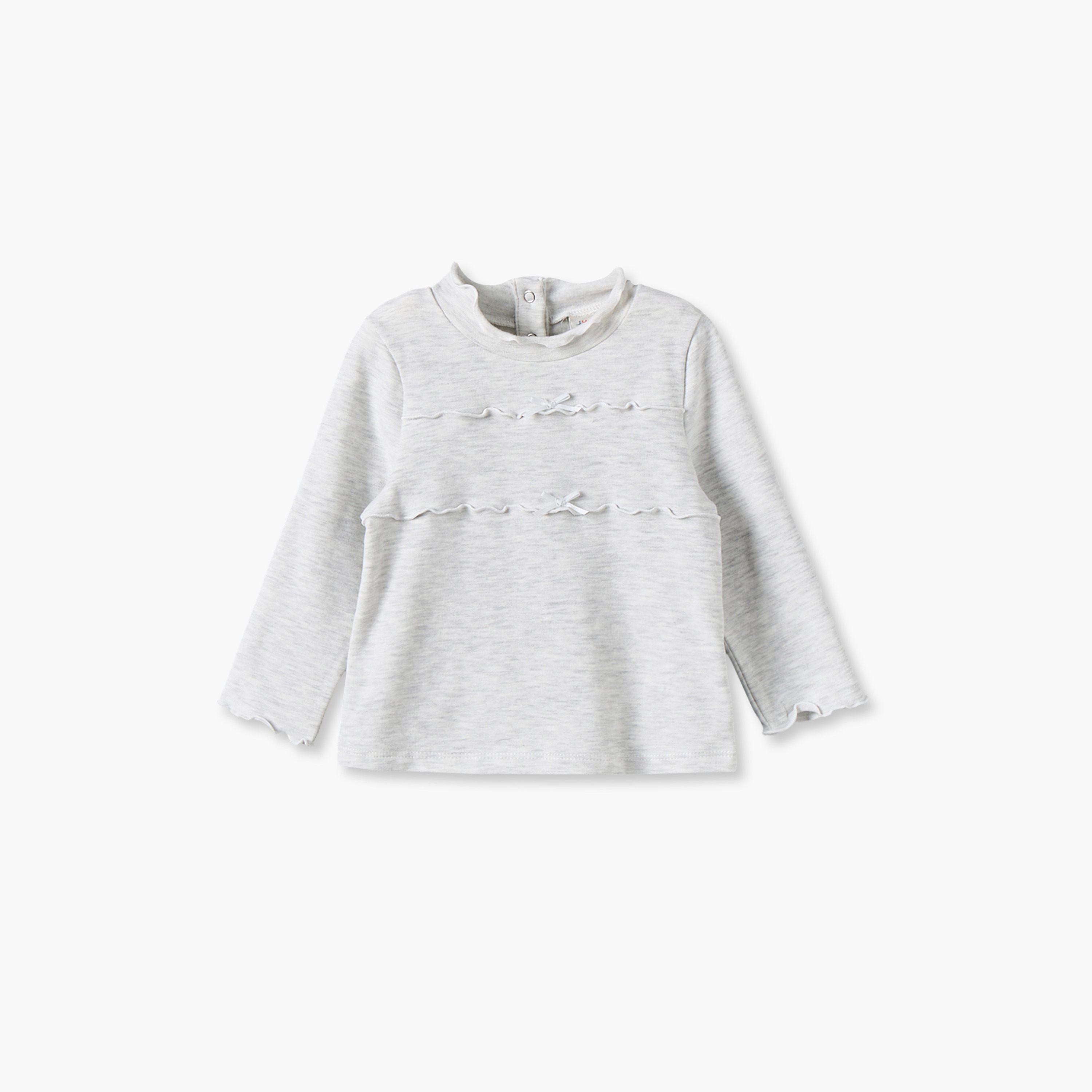 Juniors Crew Neck Long Sleeves Top and Pants Set with Lettuce Trim-baby-girls-clothing-setsandcoords-image-3