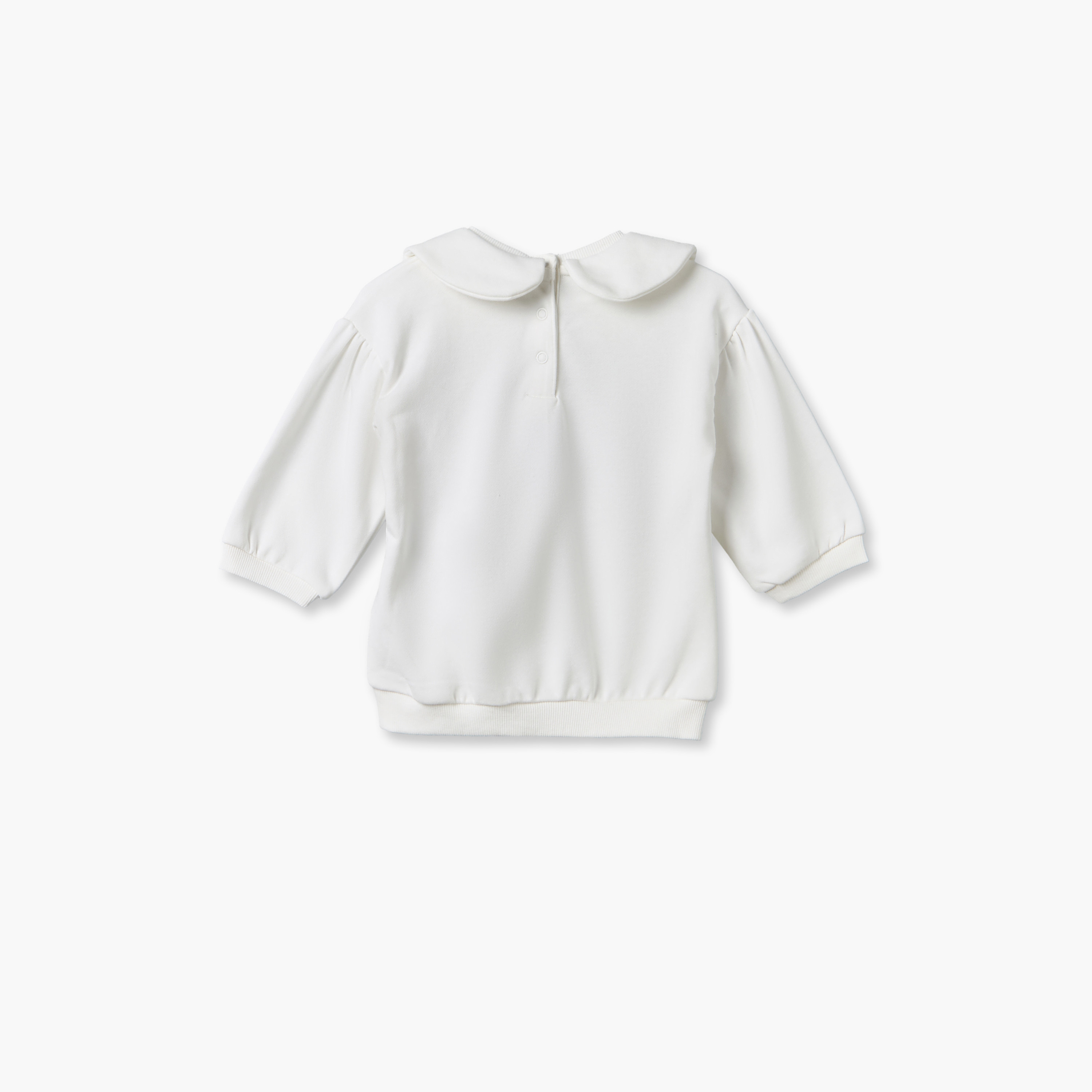Juniors Peter Pan Collar Long Sleeves Sweatshirt and Pants Set with Butterfly Applique-baby-girls-clothing-setsandcoords-image-4