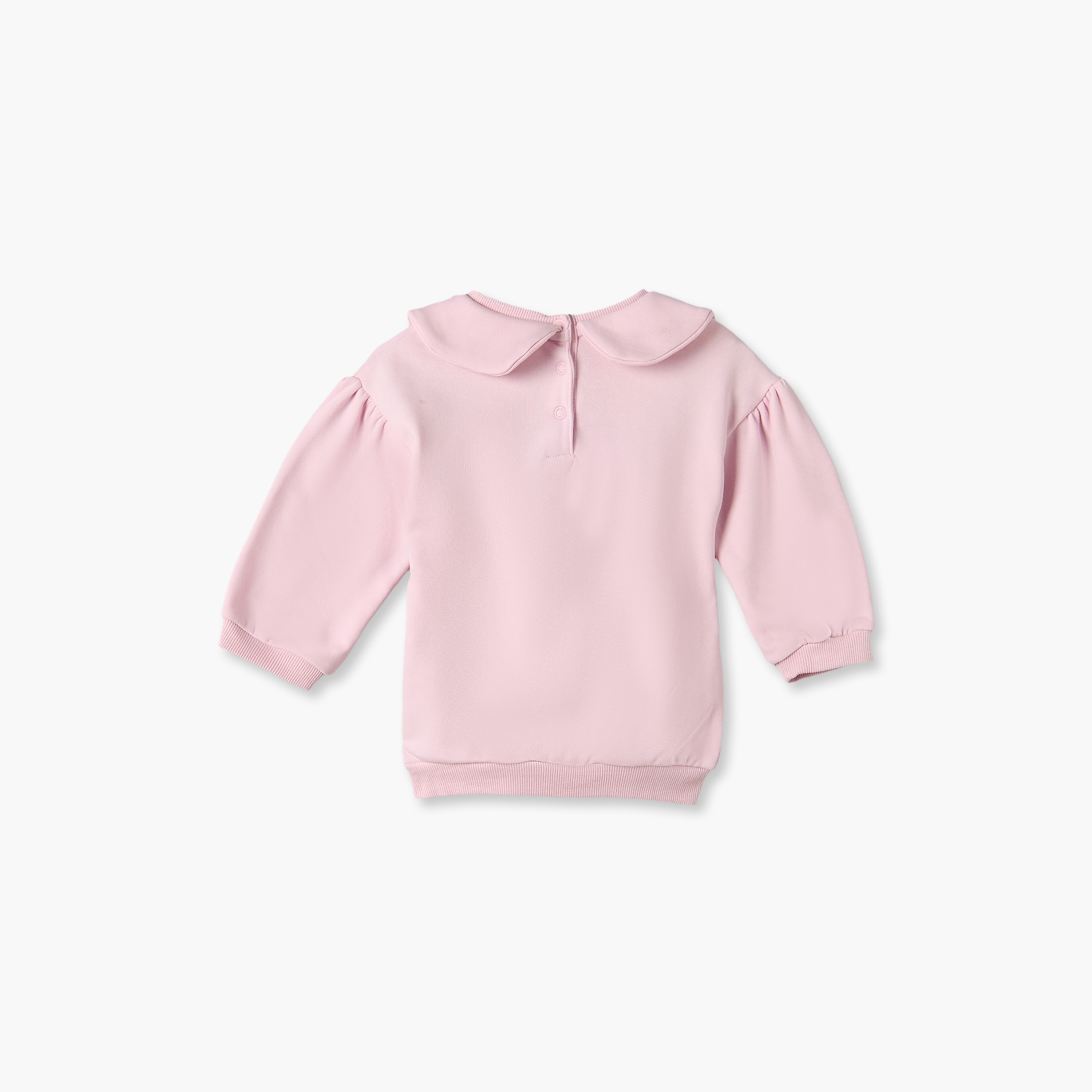 Juniors Peter Pan Collar Long Sleeves Sweatshirt and Leggings Set with Applique Accent-baby-girls-clothing-setsandcoords-image-5