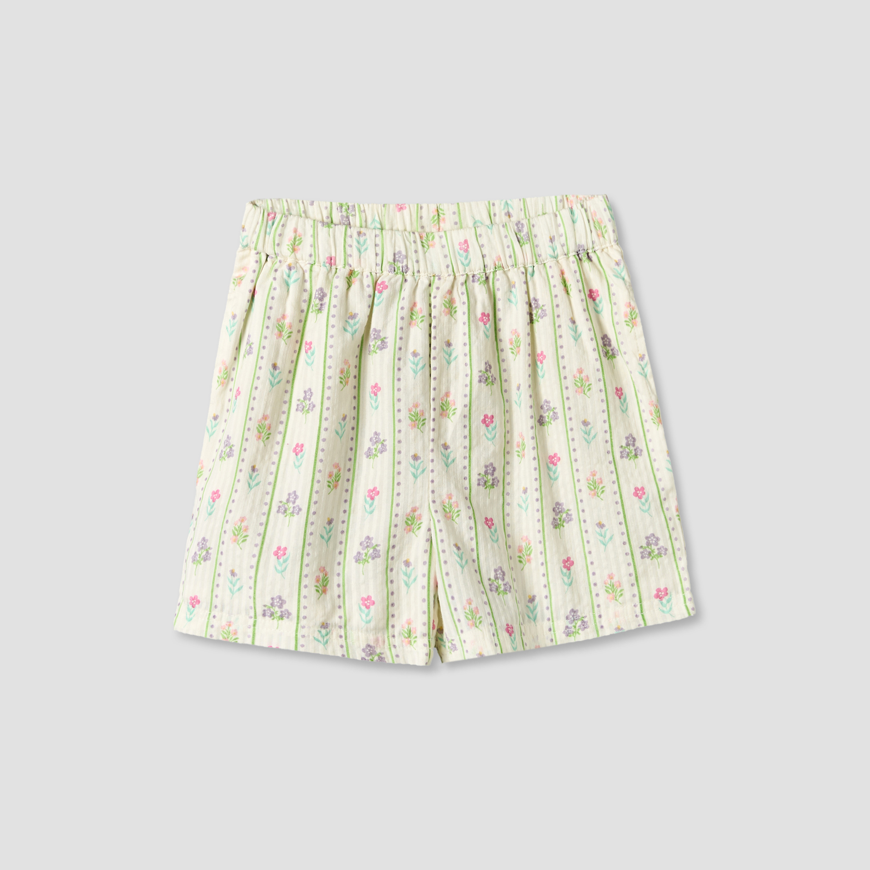 Juniors Collared Sleeveless Top and Shorts Set with Floral Print-baby-girls-clothing-setsandcoords-image-4