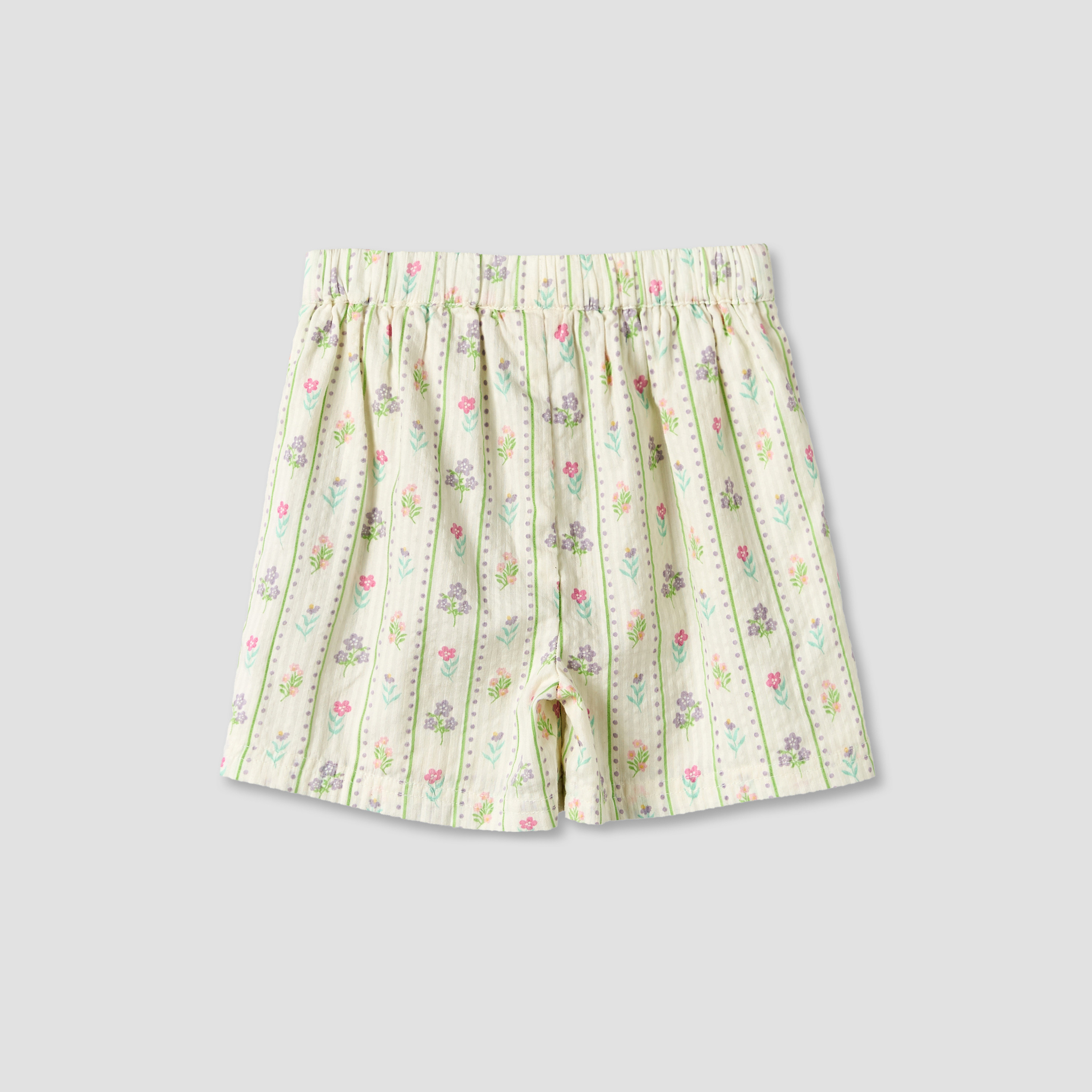 Juniors Collared Sleeveless Top and Shorts Set with Floral Print-baby-girls-clothing-setsandcoords-image-6