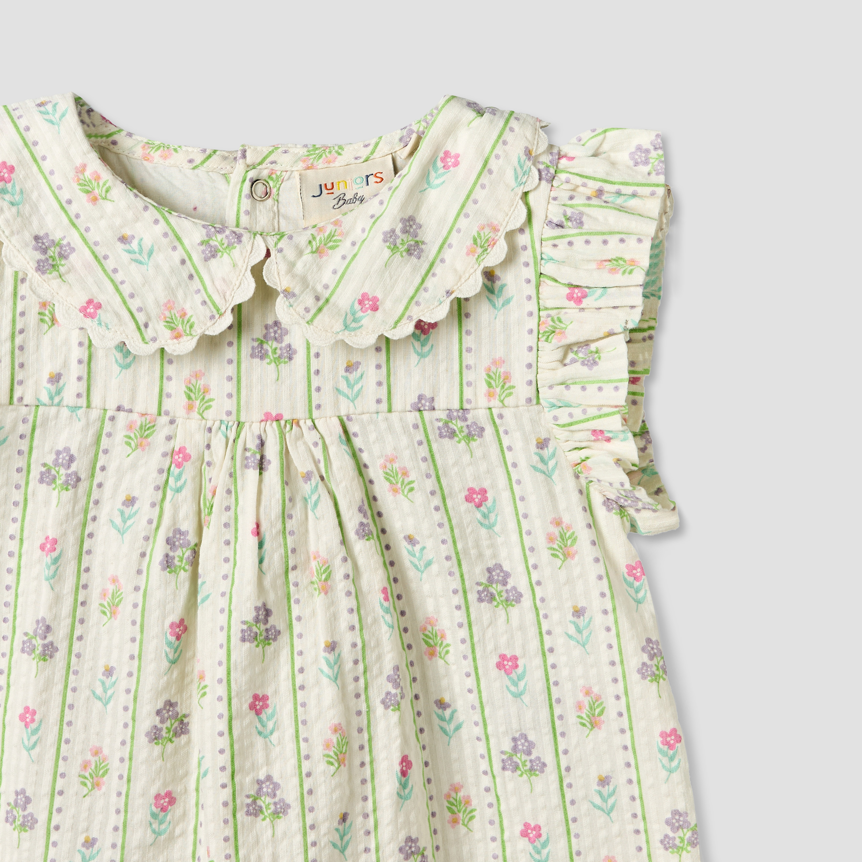 Juniors Collared Sleeveless Top and Shorts Set with Floral Print-baby-girls-clothing-setsandcoords-image-7