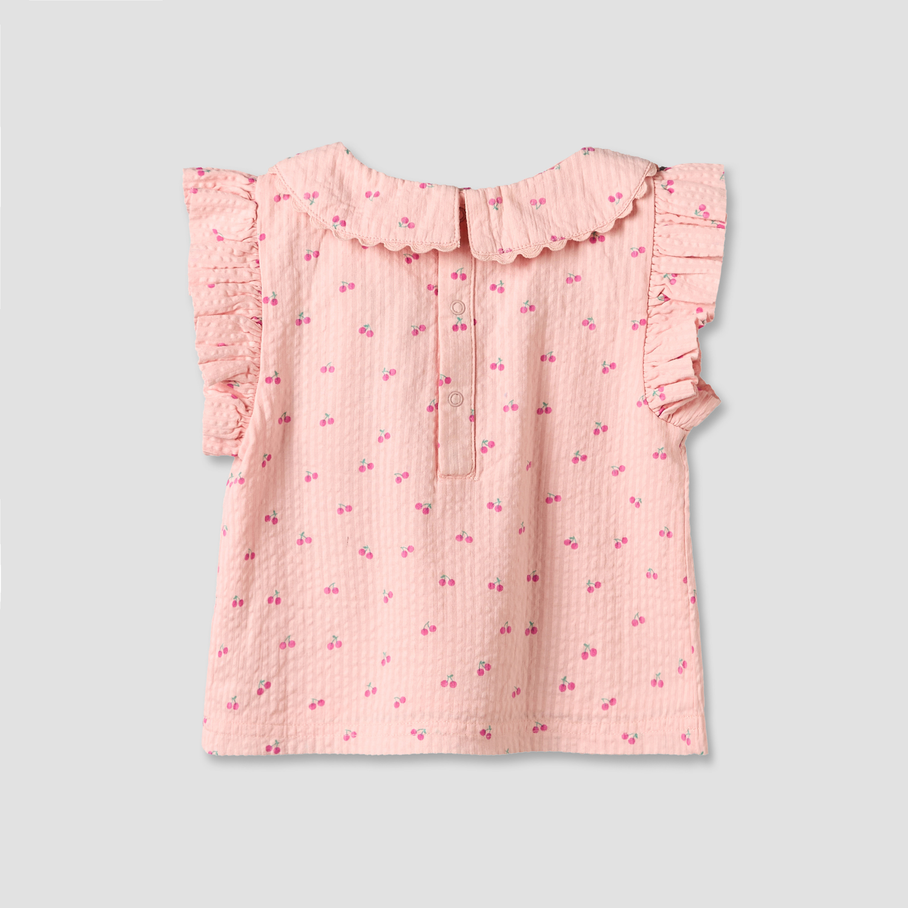 طقم شورت وبلوزة بأكمام قصيرة وياقة وطبعات من جونيورز-baby-girls-clothing-setsandcoords-image-4