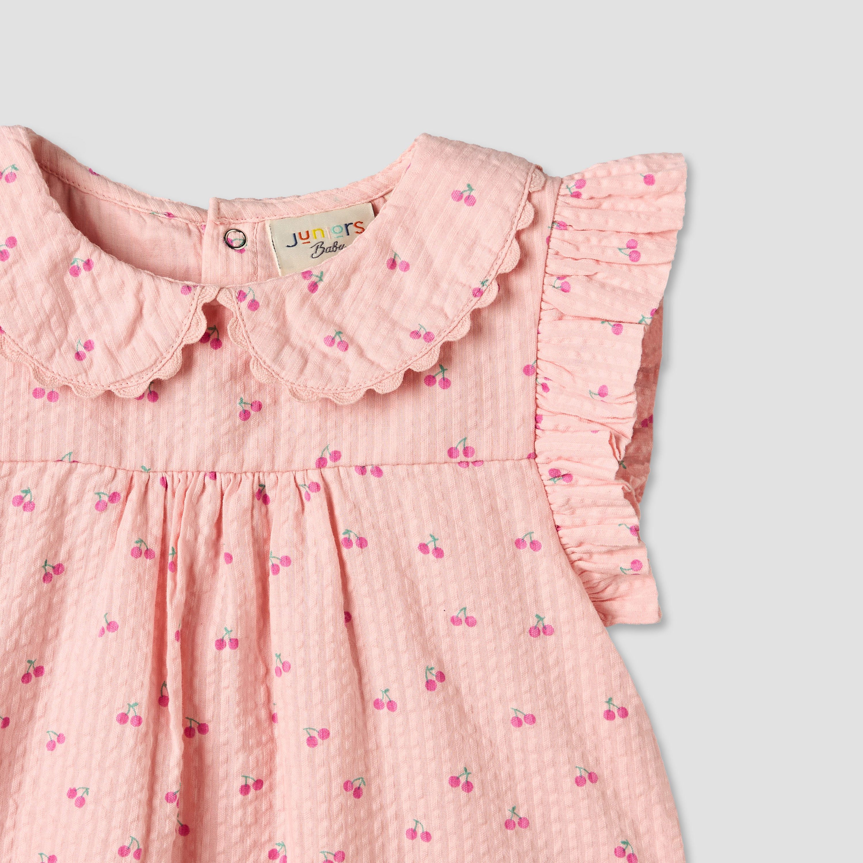 طقم شورت وبلوزة بأكمام قصيرة وياقة وطبعات من جونيورز-baby-girls-clothing-setsandcoords-image-6