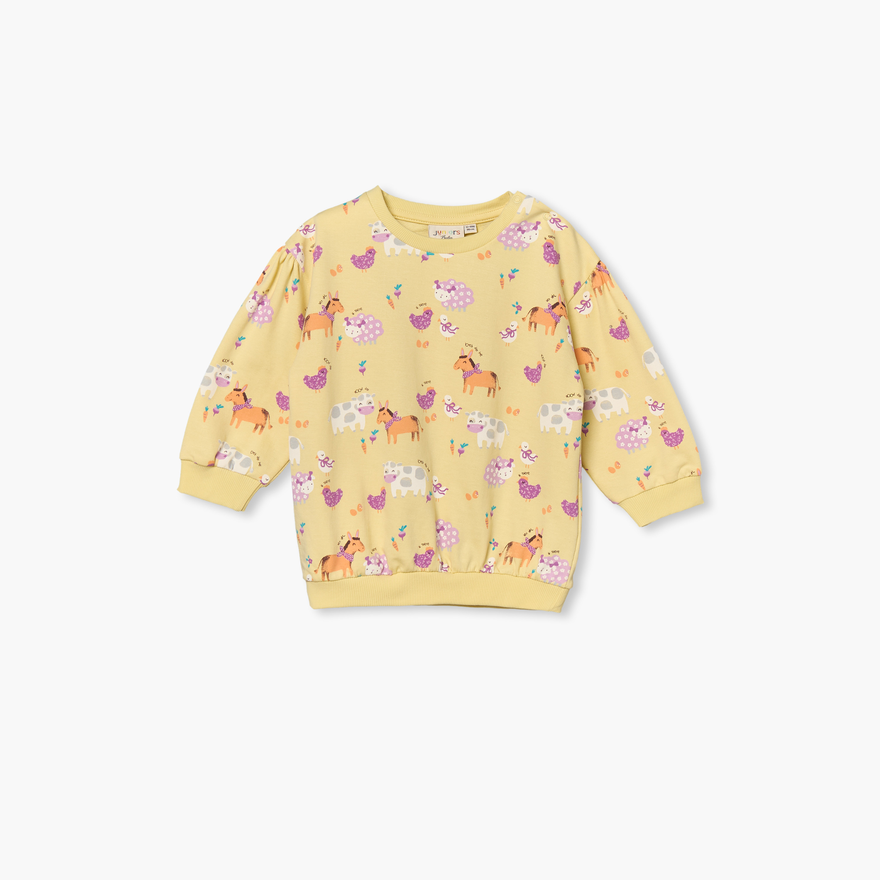 Juniors Crew Neck Long Sleeves Sweatshirt and Leggings Set with Floral Print-baby-girls-clothing-setsandcoords-image-2