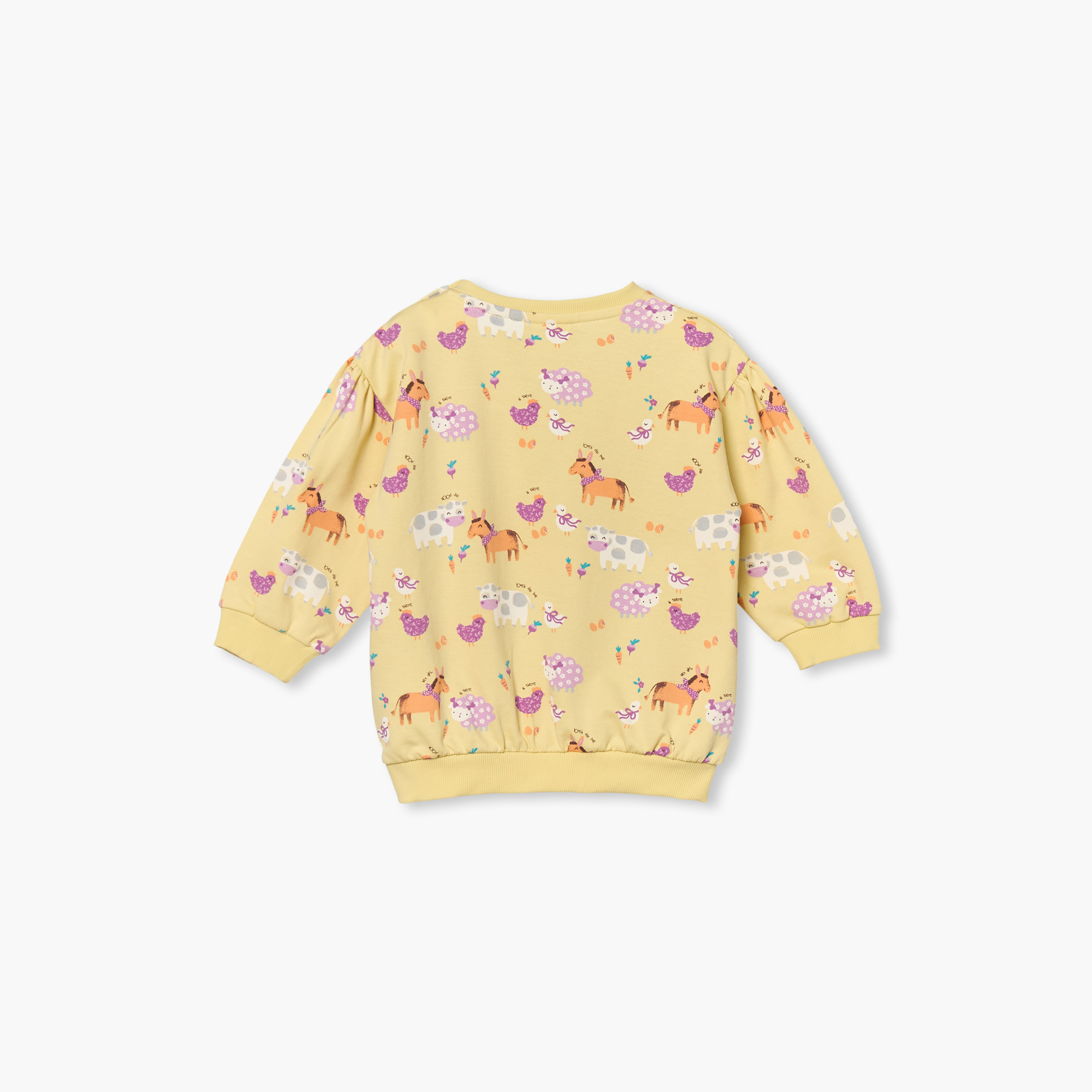 Juniors Crew Neck Long Sleeves Sweatshirt and Leggings Set with Floral Print-baby-girls-clothing-setsandcoords-image-3