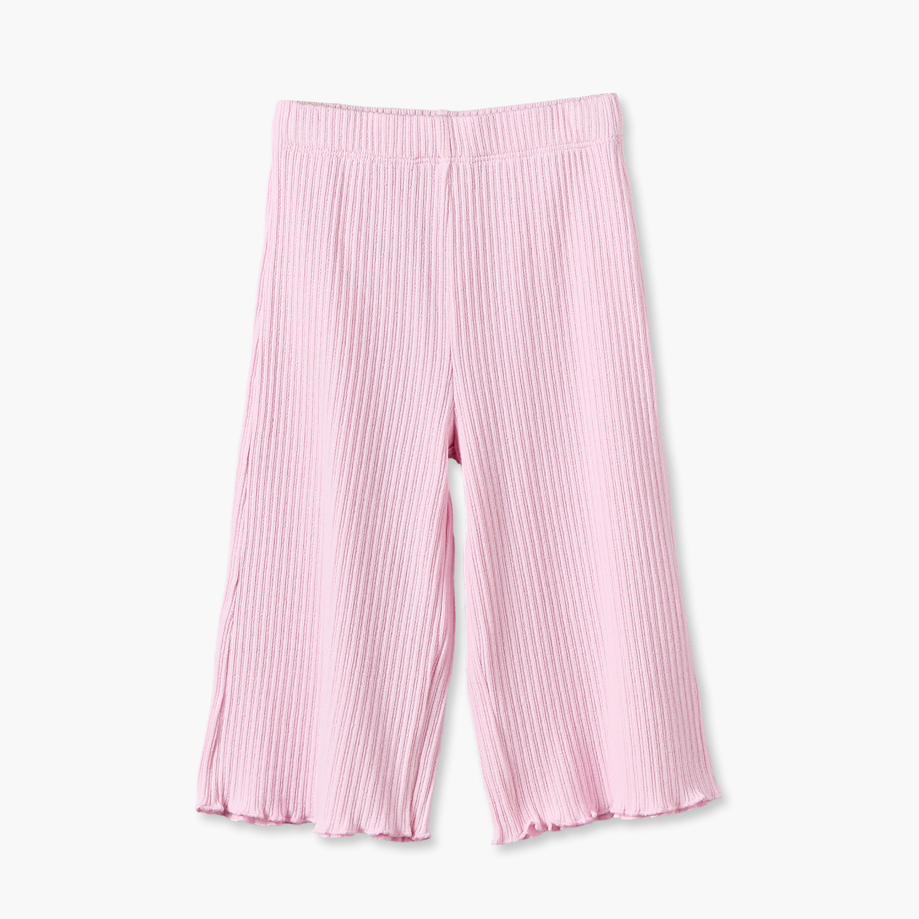 Juniors Collared Long Sleeves Top and Pants Set with Ribbed Texture-baby-girls-clothing-setsandcoords-image-4