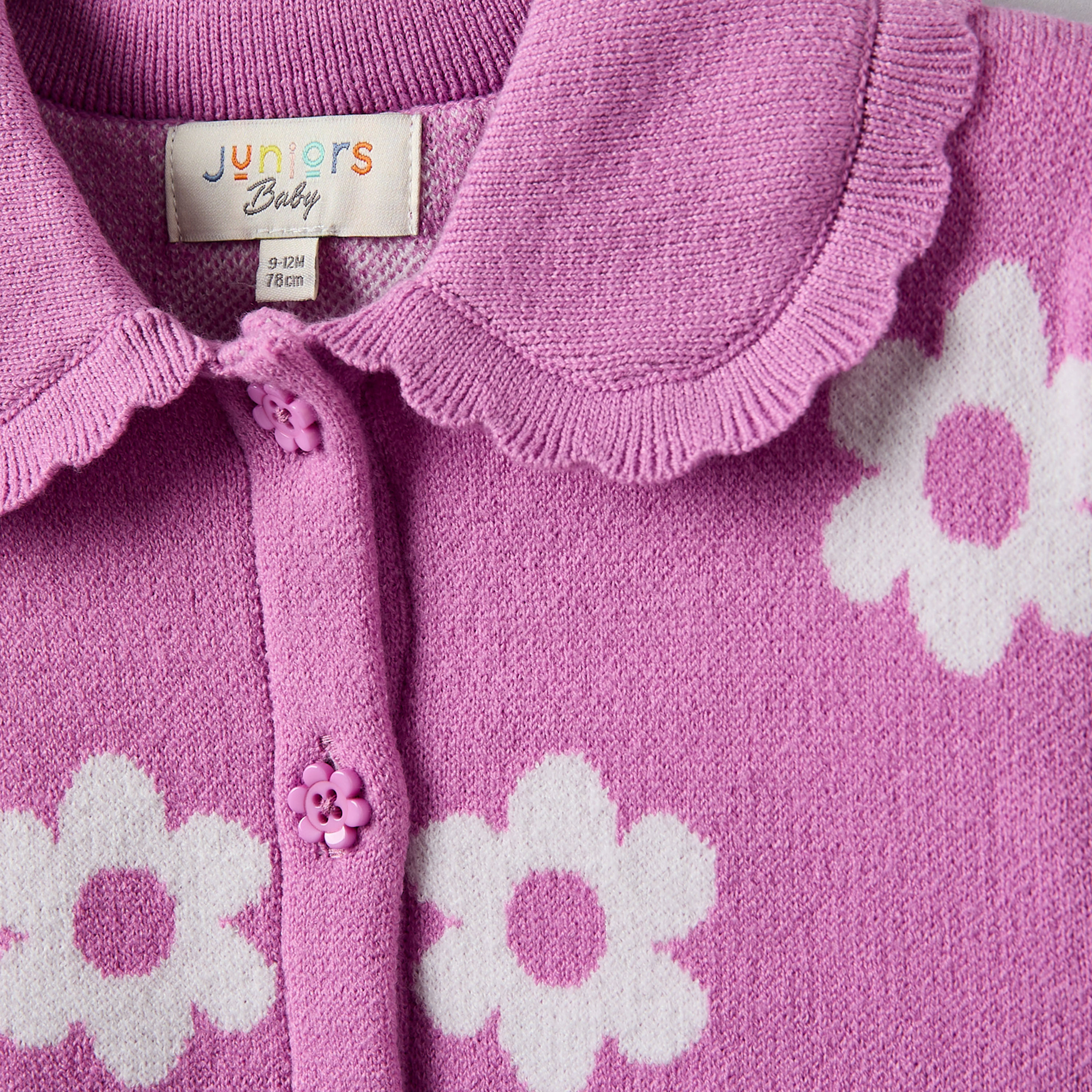 طقم كارديجان بياقة بيتر بان وأكمام طويلة وبنطلون بطبعات من جونيورز-baby-girls-clothing-setsandcoords-image-7