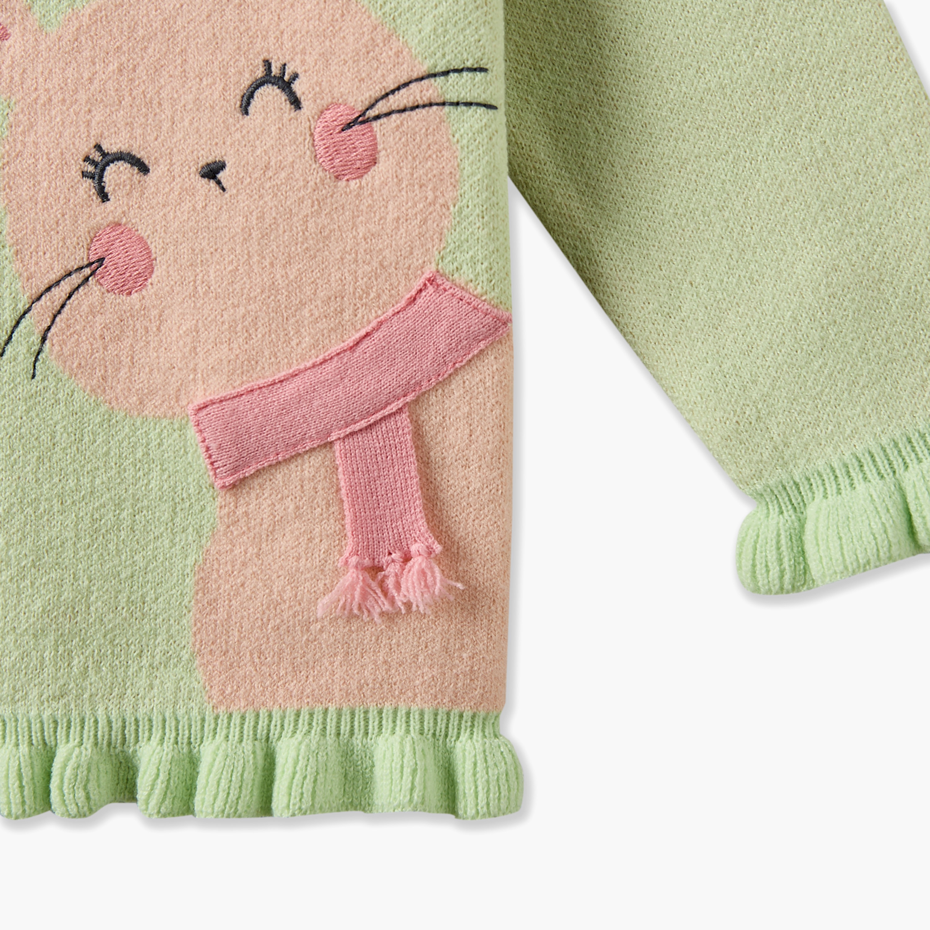 Juniors Crew Neck Long Sleeves Sweater and Pants Set with Bunny Motif-baby-girls-clothing-setsandcoords-image-7