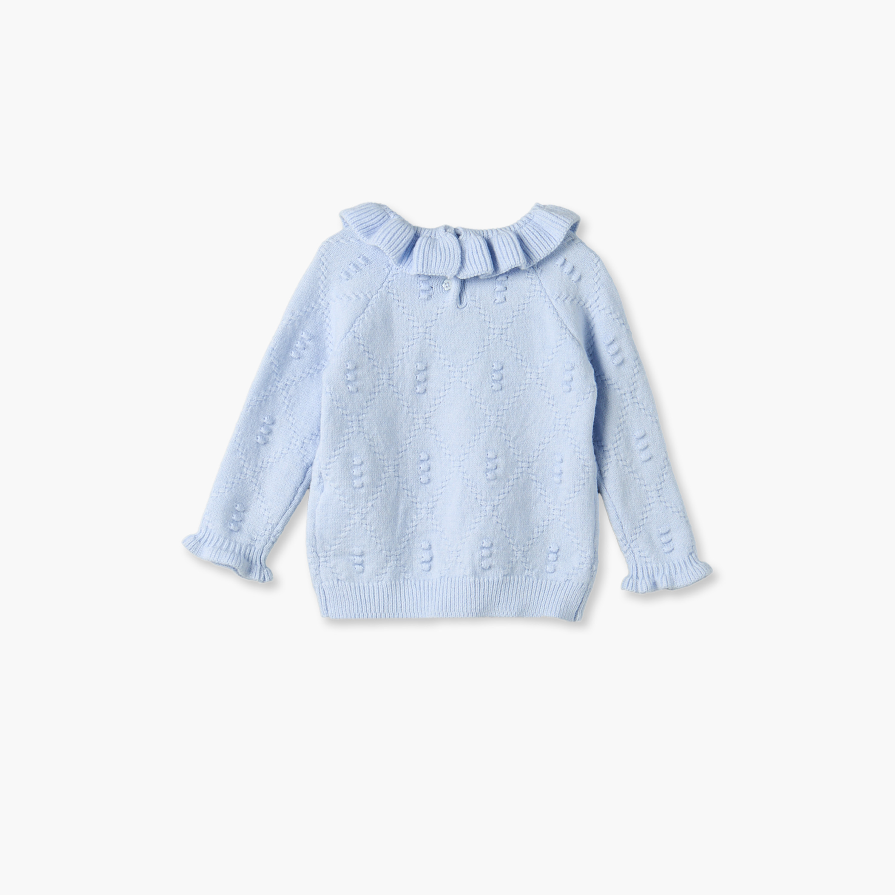 Juniors Collared Long Sleeves Sweater and Pants Set with Bow Accent-baby-girls-clothing-setsandcoords-image-4