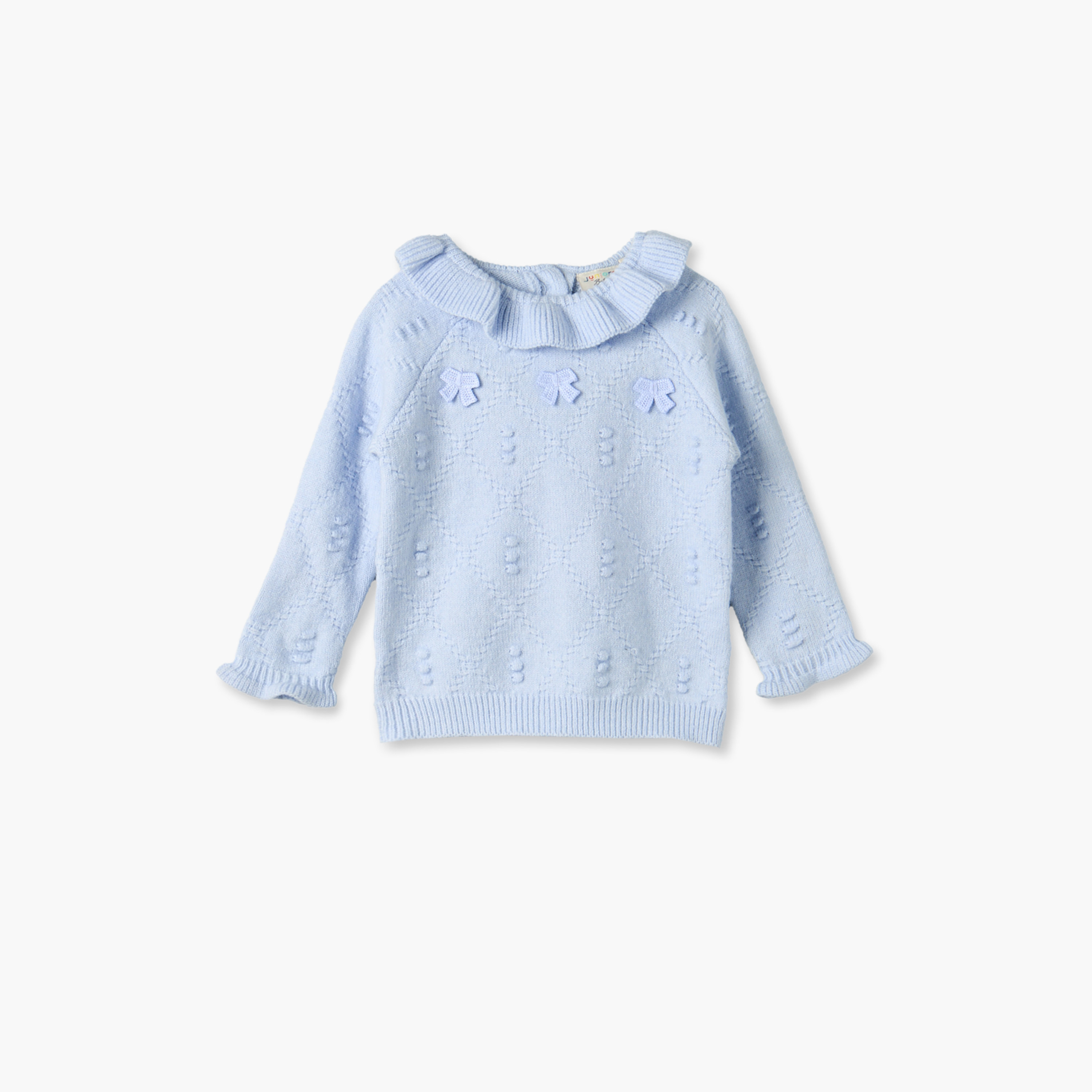 Juniors Collared Long Sleeves Sweater and Pants Set with Bow Accent-baby-girls-clothing-setsandcoords-image-8