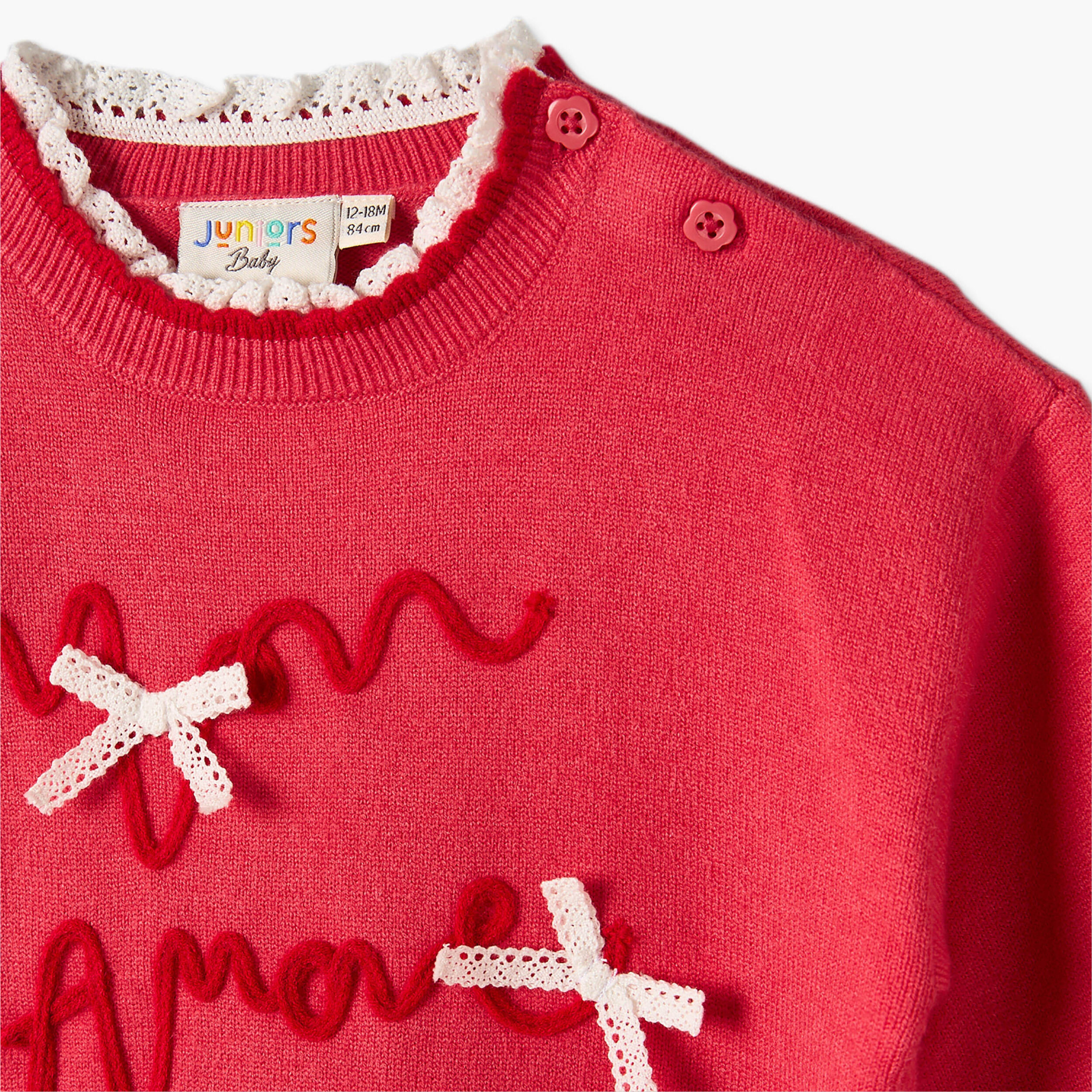 Juniors Collared Long Sleeves Sweater and Pants Set with Bow Accent-baby-girls-clothing-setsandcoords-image-7