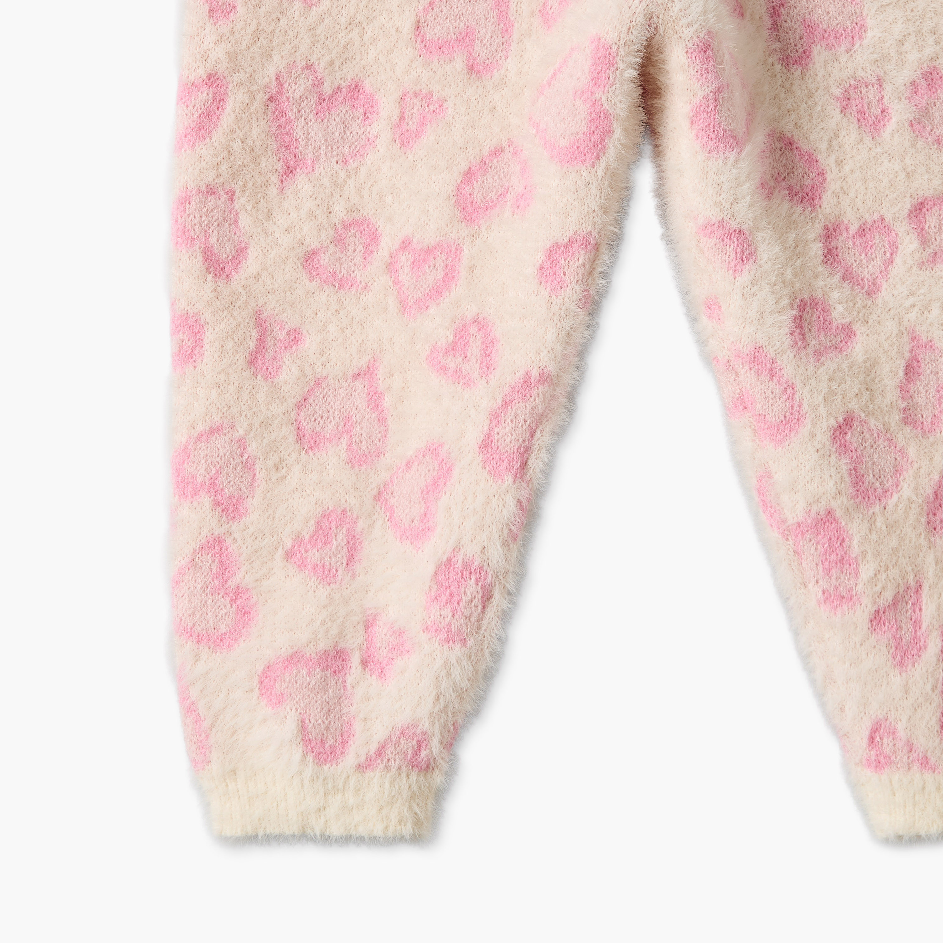 Juniors Hooded Neck Long Sleeves Cardigan and Pants Set with Heart Textured Detail-baby-girls-clothing-setsandcoords-image-10