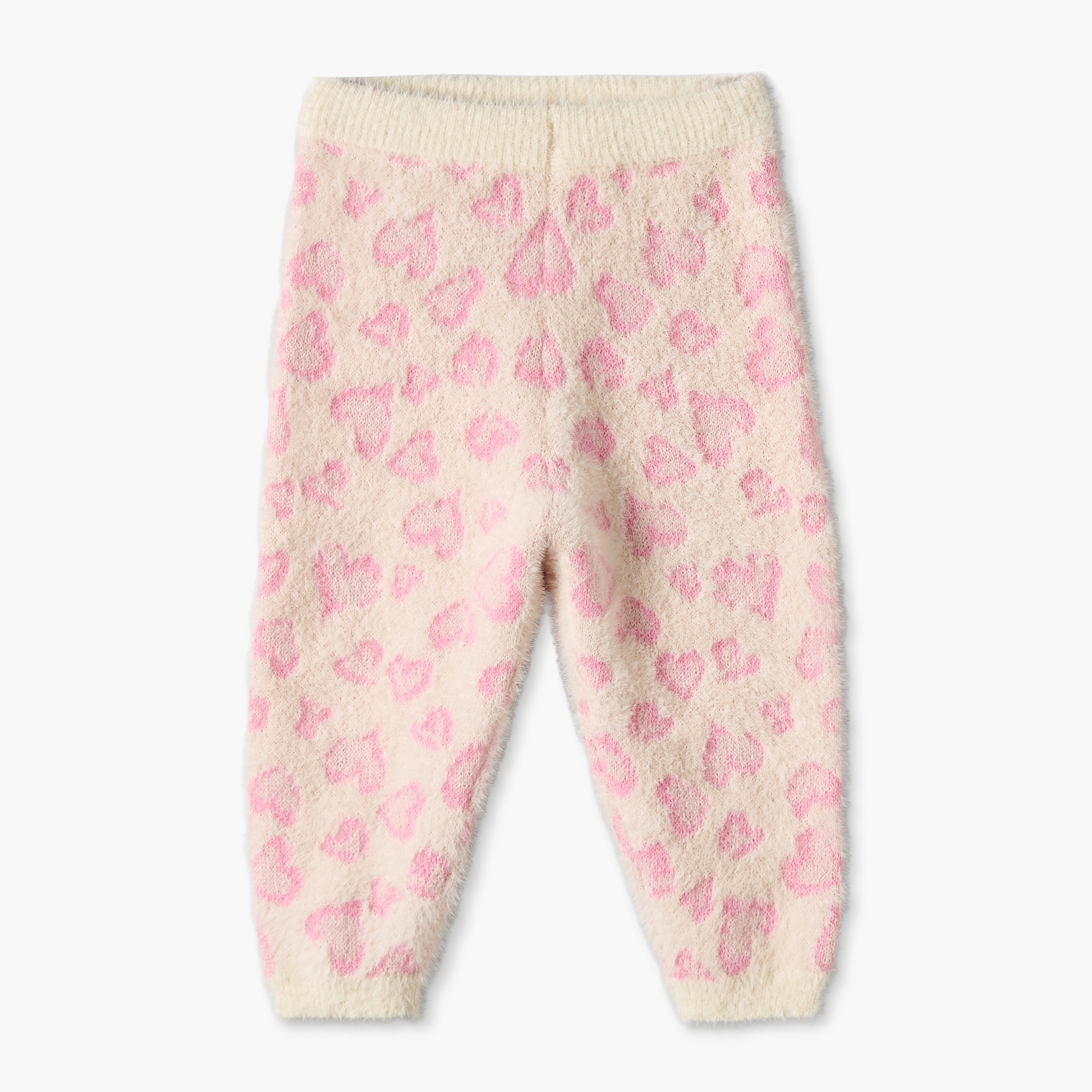 Juniors Hooded Neck Long Sleeves Cardigan and Pants Set with Heart Textured Detail-baby-girls-clothing-setsandcoords-image-4