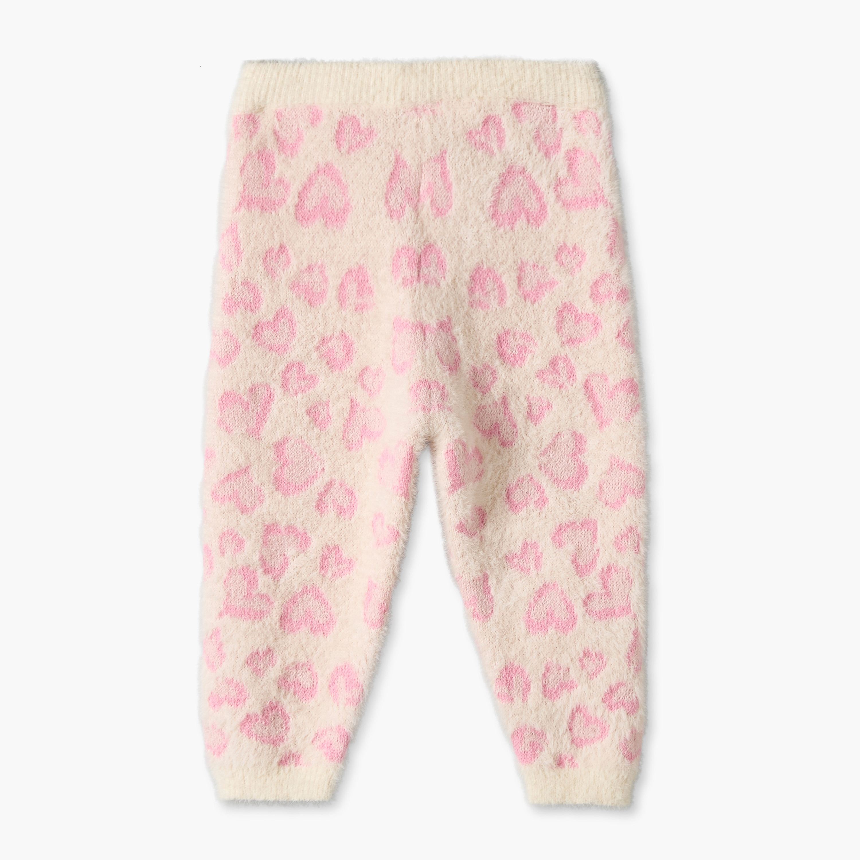 Juniors Hooded Neck Long Sleeves Cardigan and Pants Set with Heart Textured Detail-baby-girls-clothing-setsandcoords-image-6