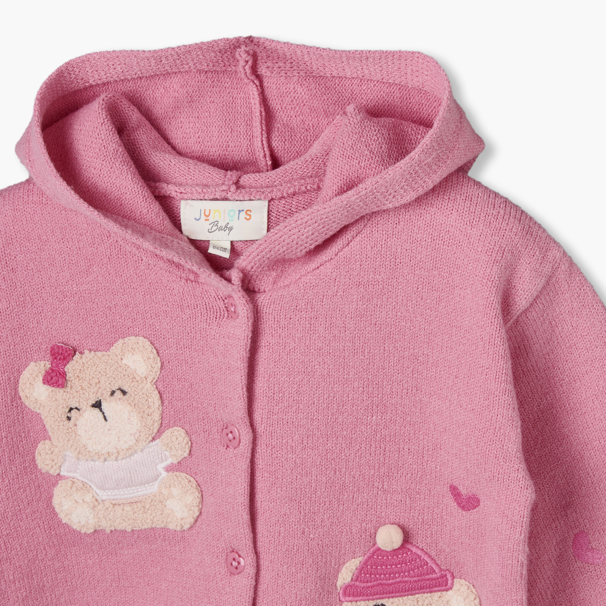 Juniors Hooded Long Sleeves Cardigan and Joggers Set with Embroidery-baby-girls-clothing-setsandcoords-image-7