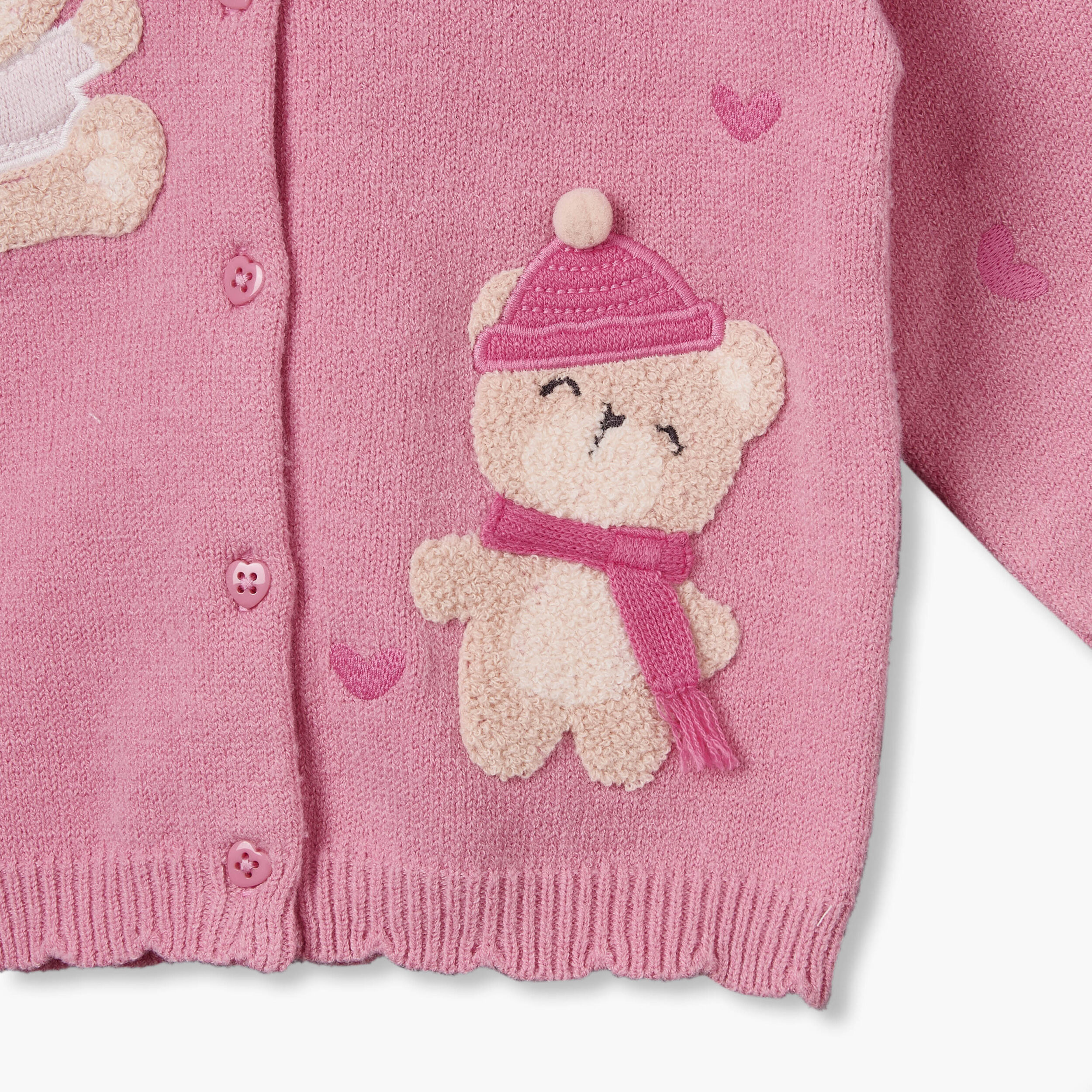 Juniors Hooded Long Sleeves Cardigan and Joggers Set with Embroidery-baby-girls-clothing-setsandcoords-image-8