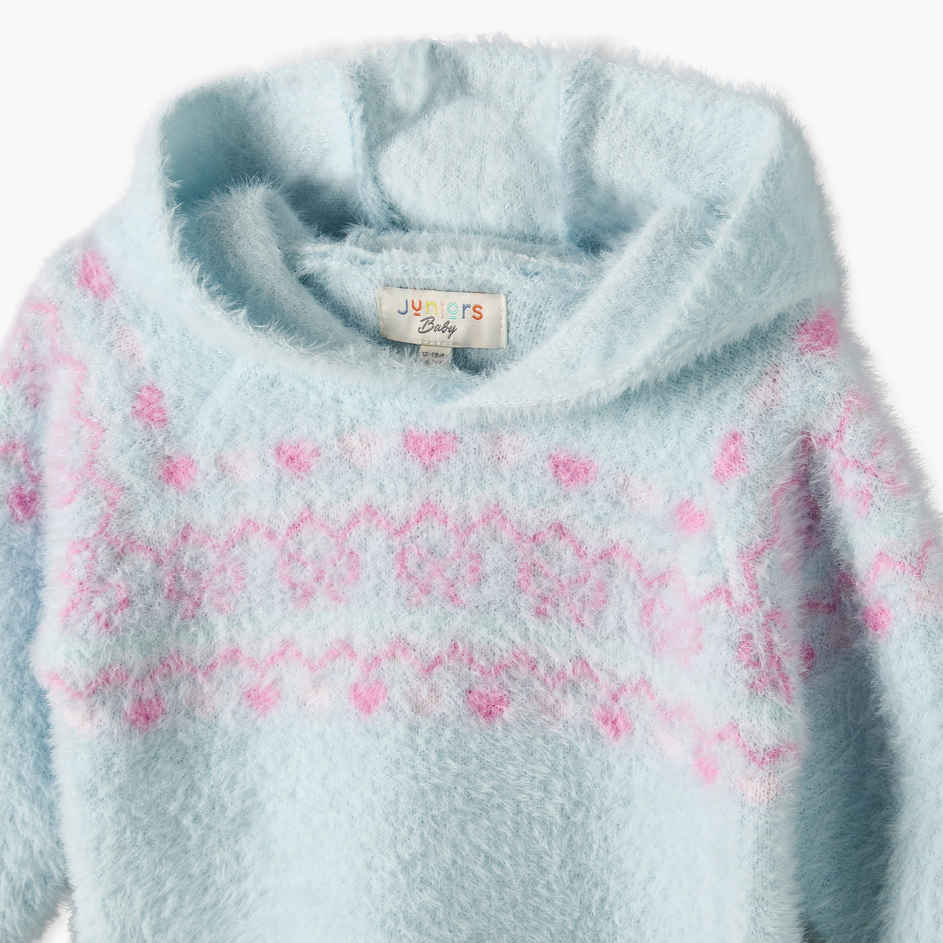 طقم سويت شيرت بغطاء رأس وأكمام طويلة وبنطلون بطبعة من جونيورز-baby-girls-clothing-setsandcoords-image-7