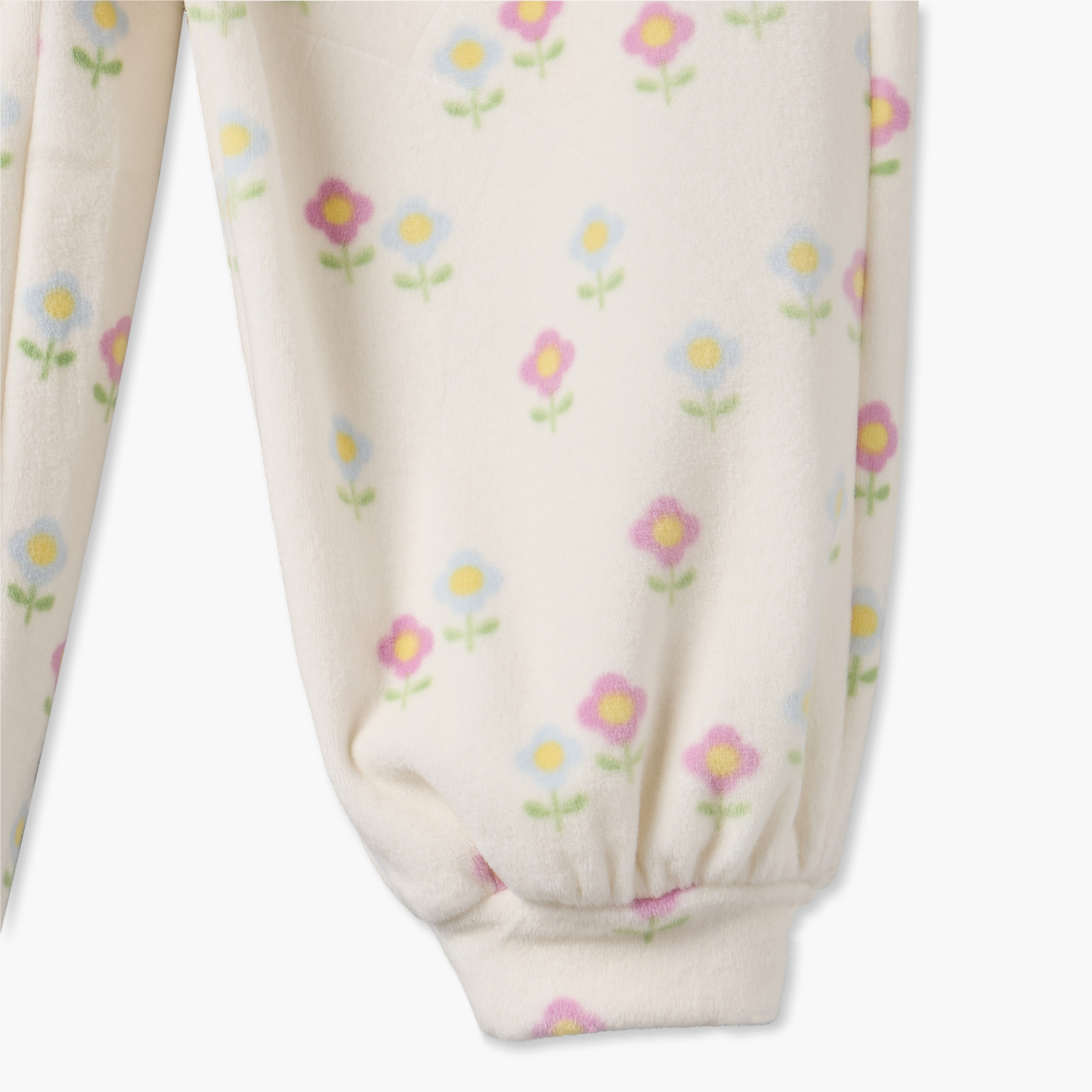 Juniors Hooded Long Sleeves Sweatshirt and Joggers Set with Floral Embroidered Top-baby-girls-clothing-setsandcoords-image-13