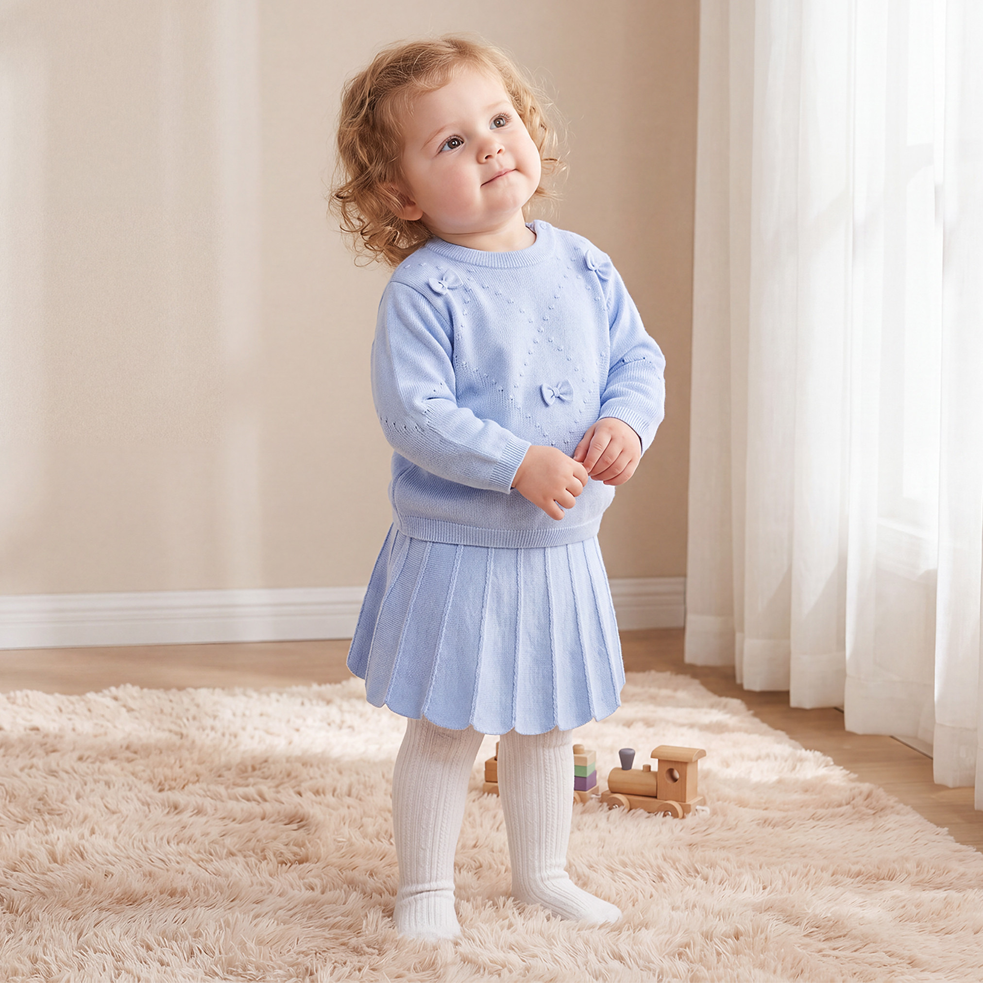 Pack of 3 Juniors Clothing Gift Set with Bow Accent-baby-girls-clothing-setsandcoords-image-1