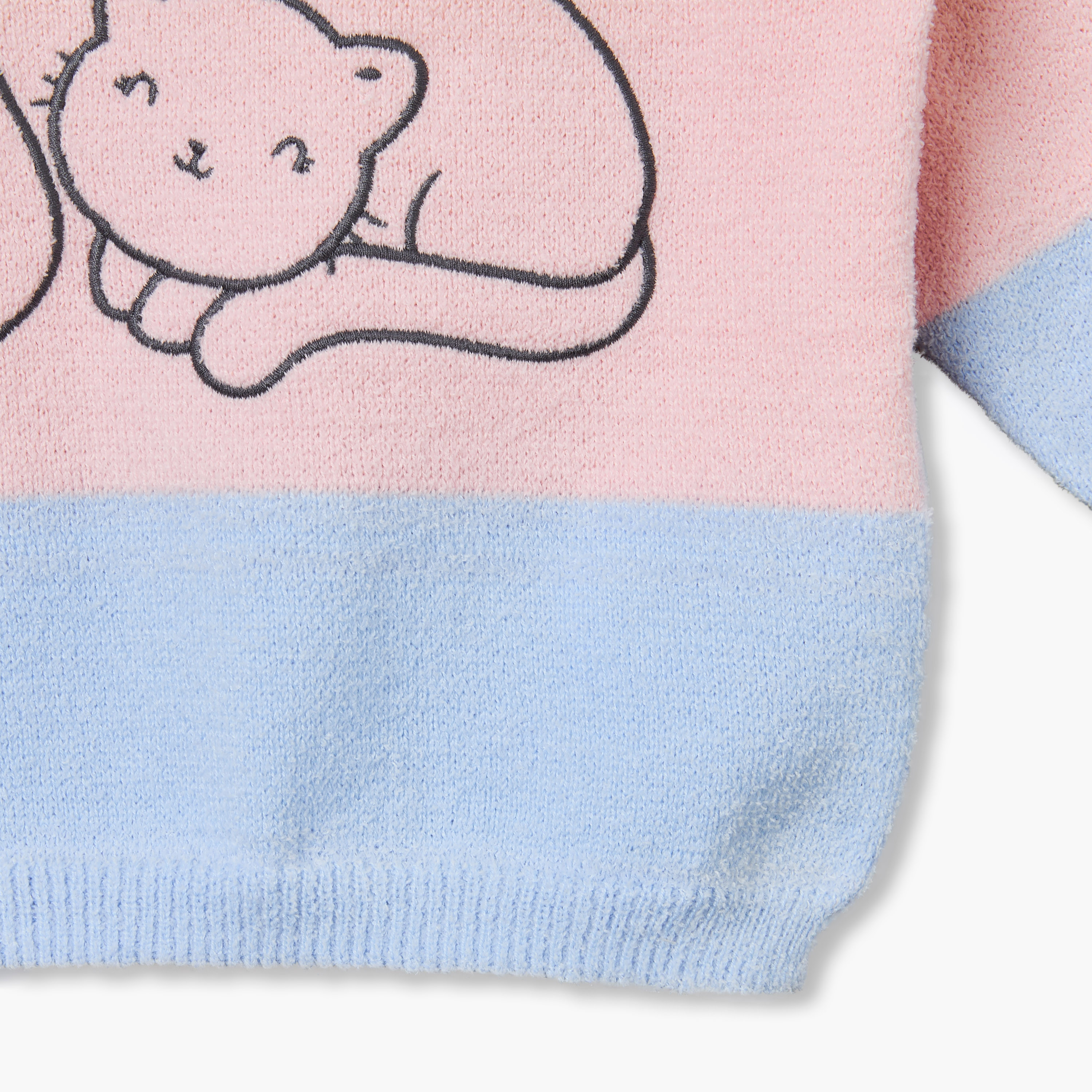 Juniors Ruffle Collared Long Sleeves Sweater and Joggers Set with Cat Print-baby-girls-clothing-setsandcoords-image-8