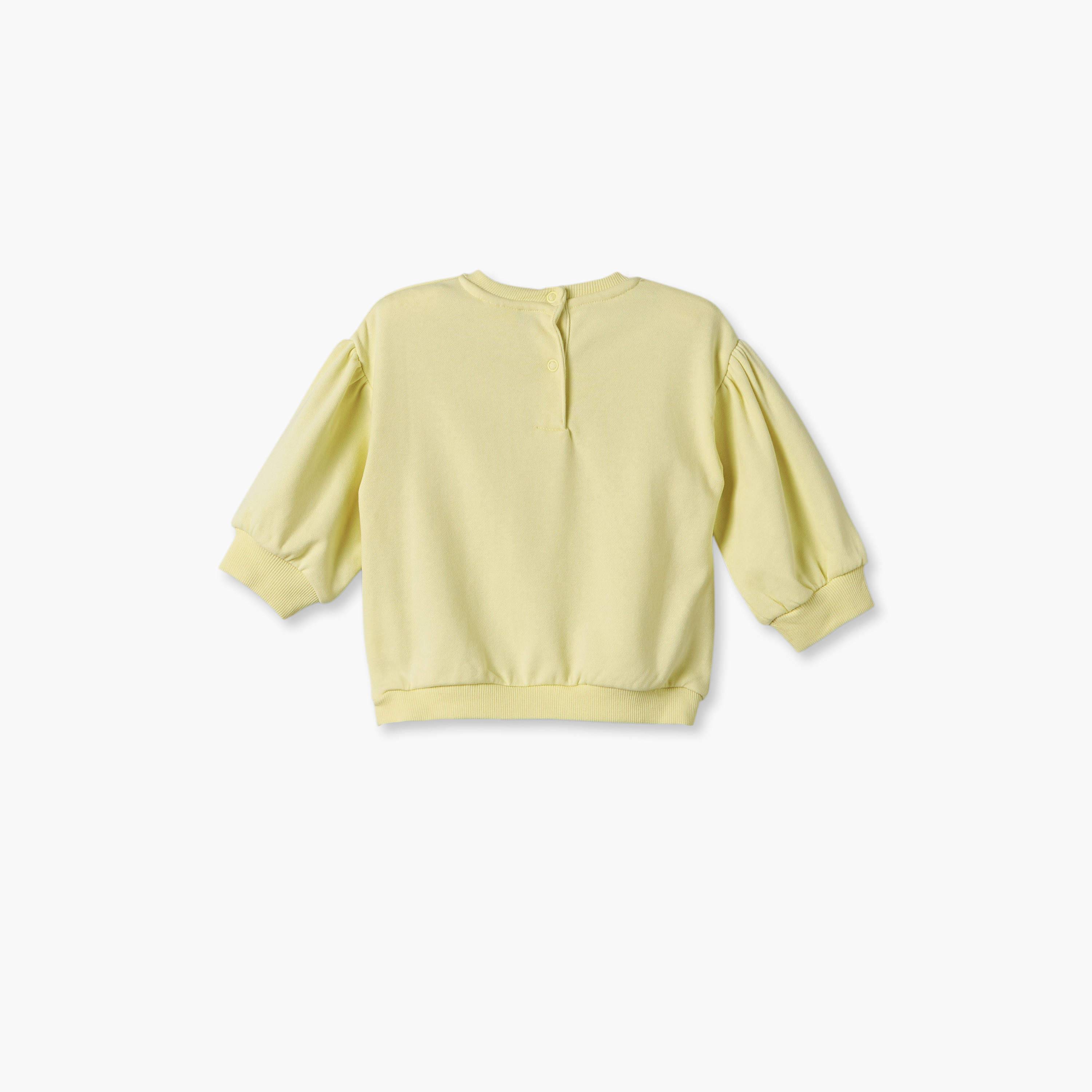 طقم سويت شيرت بياقة ضيقة وأكمام طويلة ودانتيل مع بنطلون ليقنز من جونيورز-baby-girls-clothing-setsandcoords-image-3
