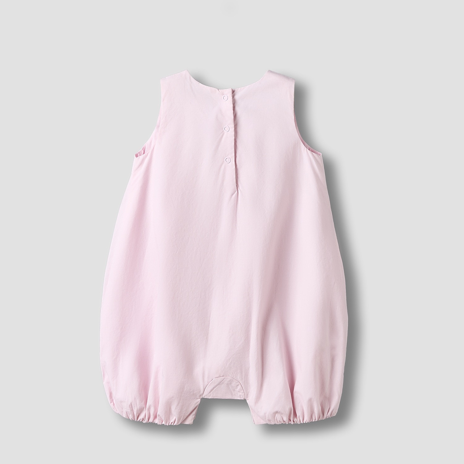 Juniors Round Neck Sleeveless Romper with Bow Accent-baby-girls-clothing-rompers-image-2