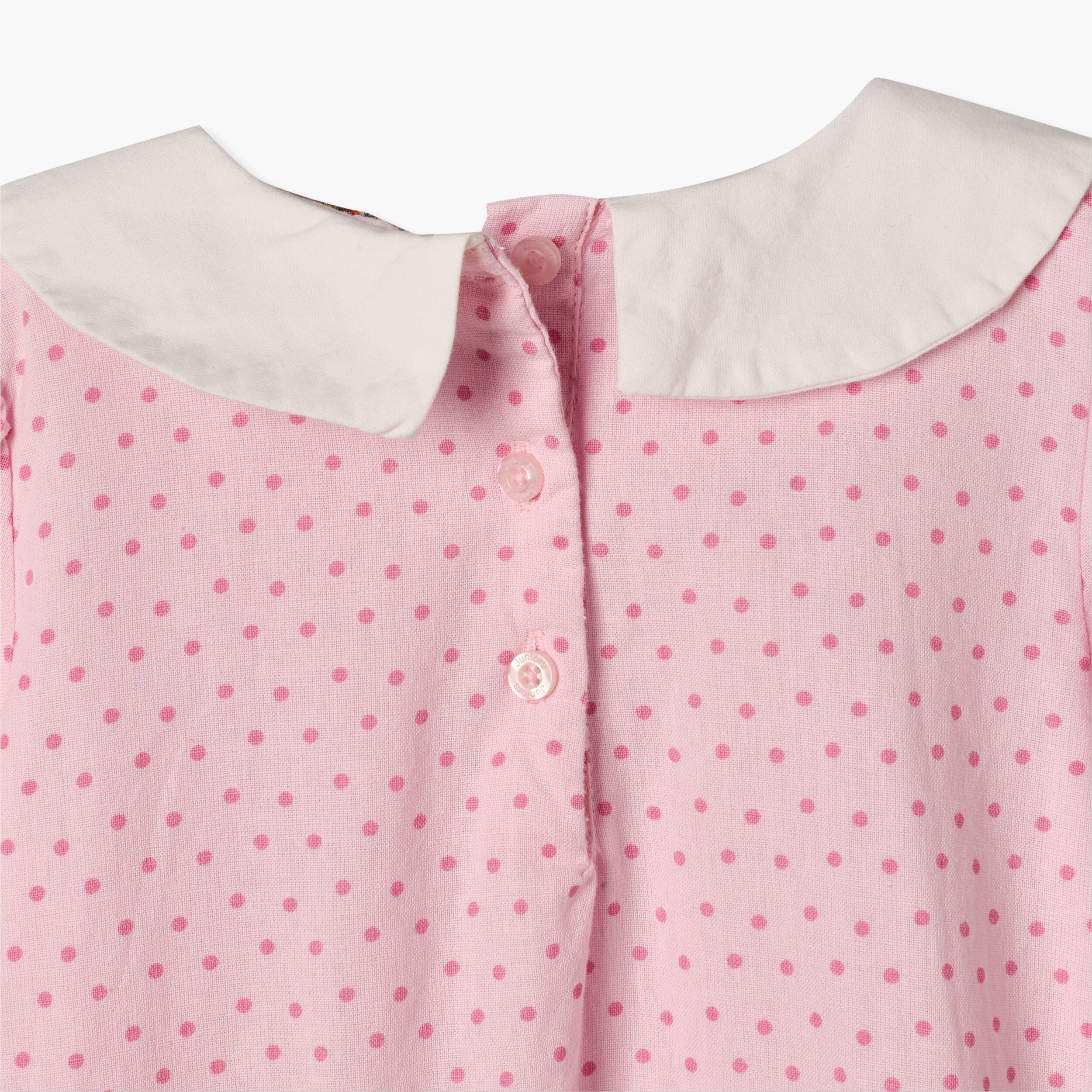رومبر بياقة ضيقة وأكمام طويلة وطبعات منقطة من جونيورز-baby-girls-clothing-rompers-image-6