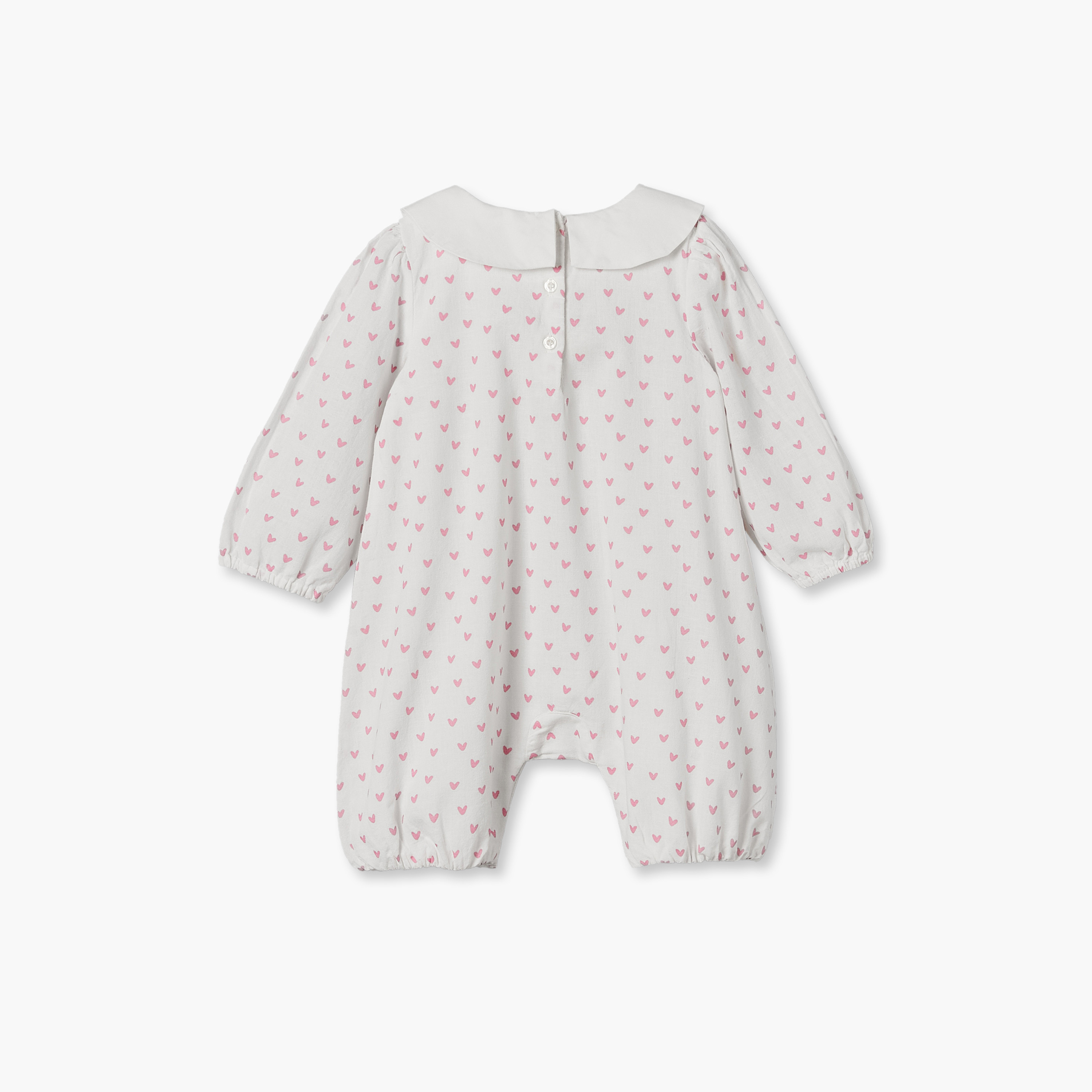 رومبر بياقة وأكمام طويلة مع تفاصيل زهور من جونيورز-baby-girls-clothing-rompers-image-3