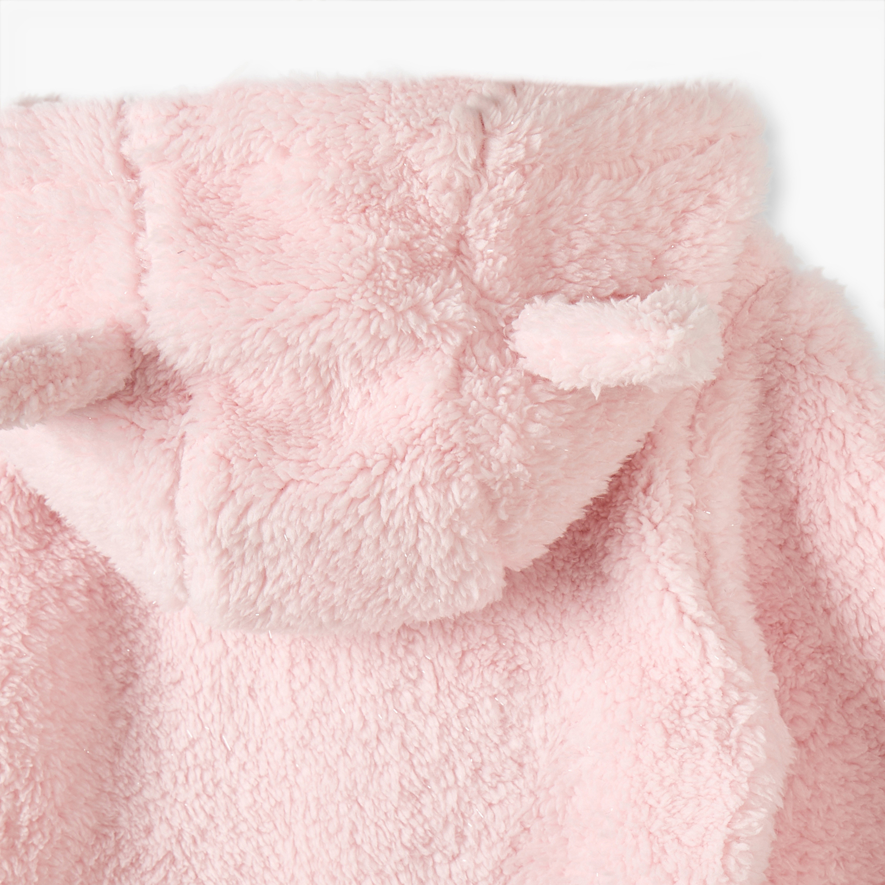 Juniors Hooded Long Sleeves Sleepsuit with Bunny Applique-baby-girls-clothing-nightwear-sleepsuits-image-5