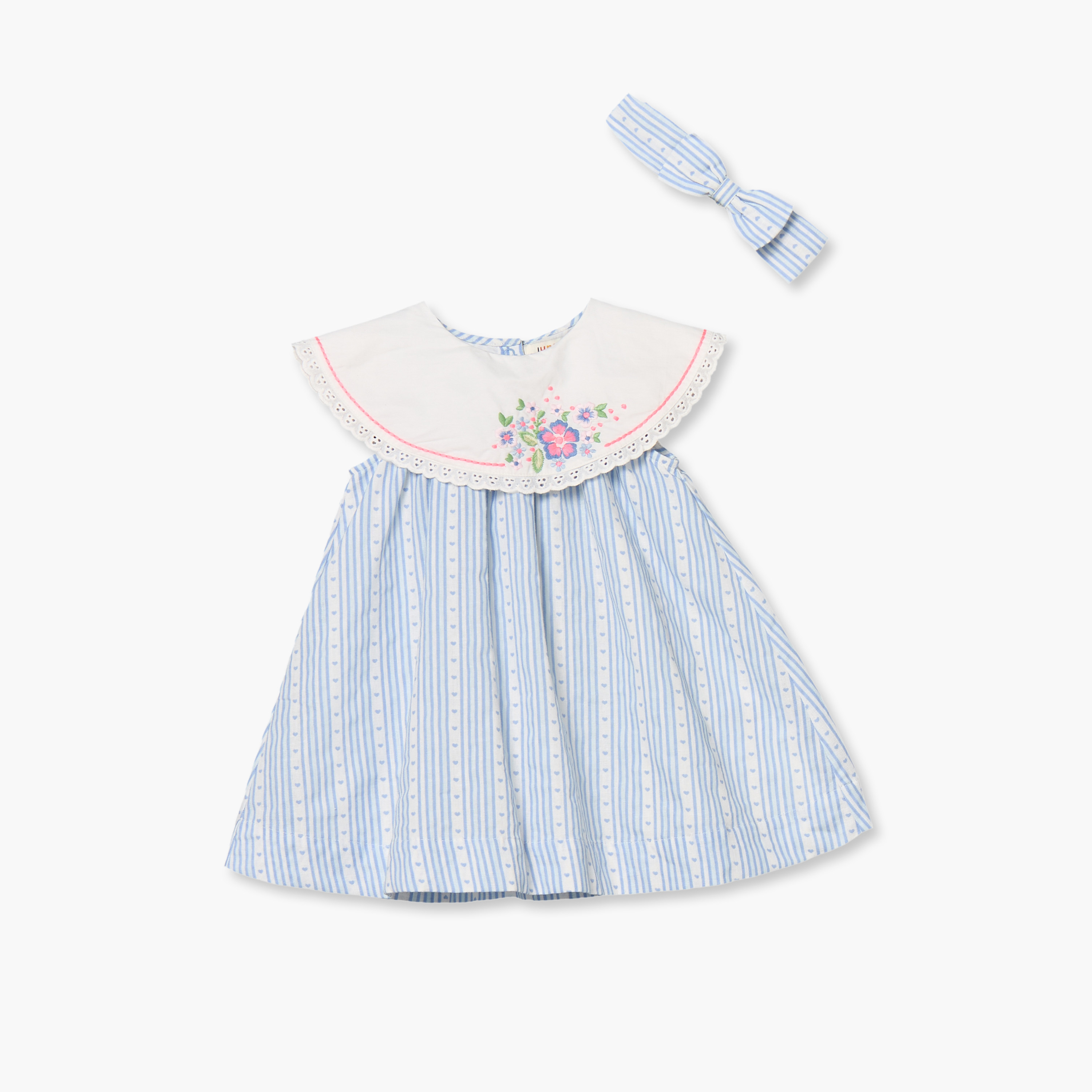 فستان دون أكمام بطول الركبة وياقة مع شريطة رأس من جونيورز-baby-girls-clothing-dressesandjumpsuits-image-1
