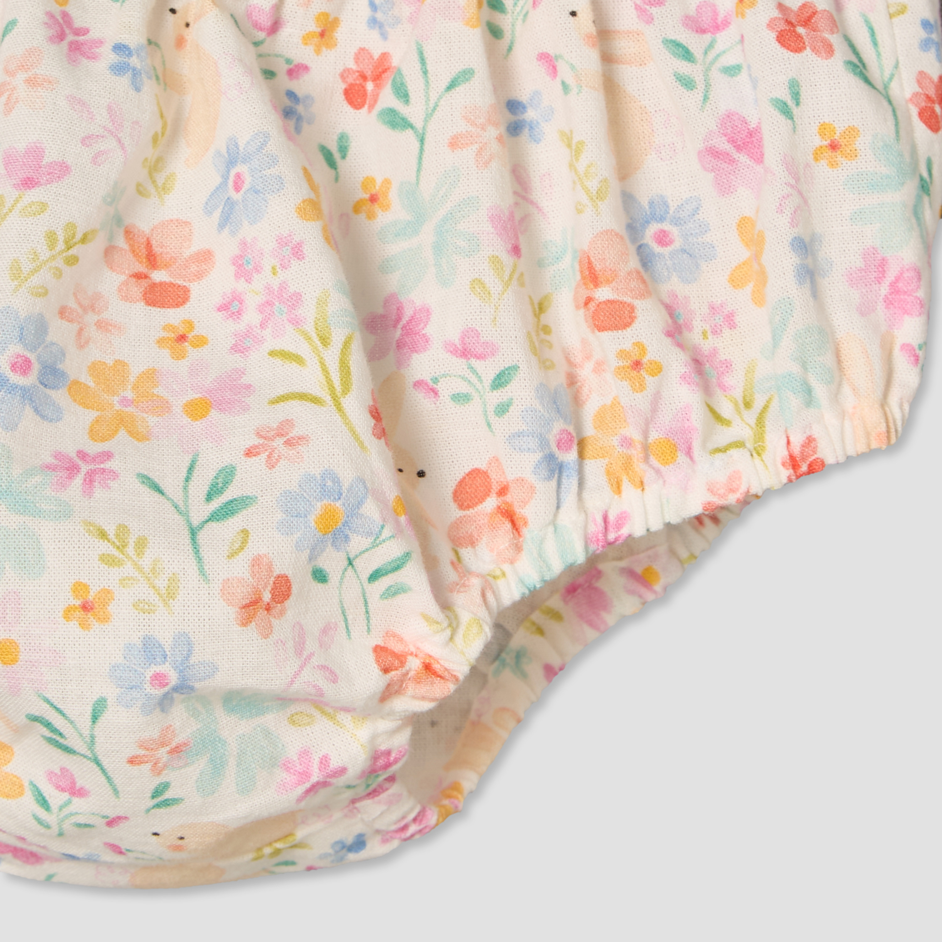 فستان إيه لاين طول الركبة بياقة مستديرة وأكمام قصيرة مع سروال بلومز من جونيورز-baby-girls-clothing-dressesandjumpsuits-image-10