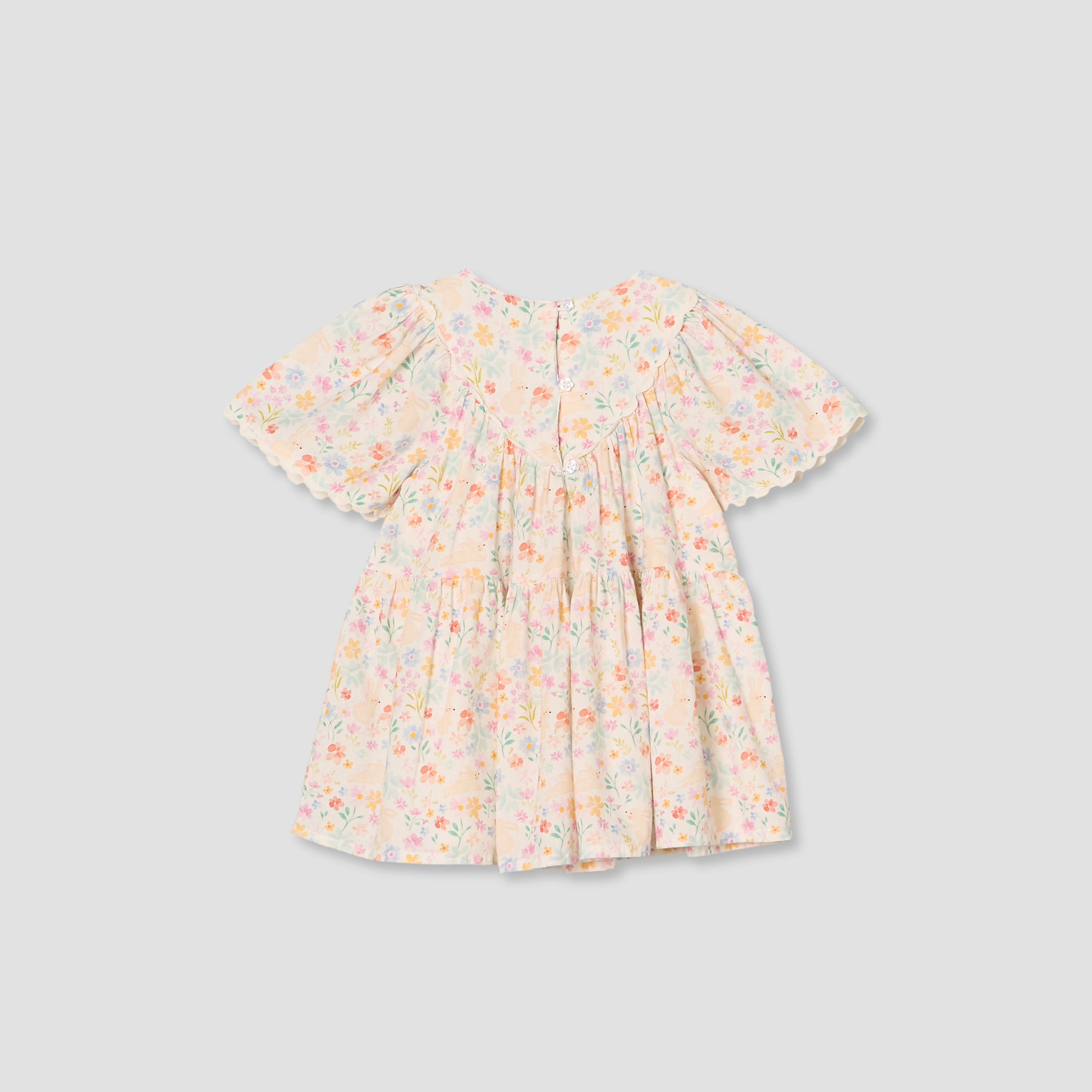 Juniors Round Neck Short Sleeves Knee Length A-line Dress with Bloomers-baby-girls-clothing-dressesandjumpsuits-image-4