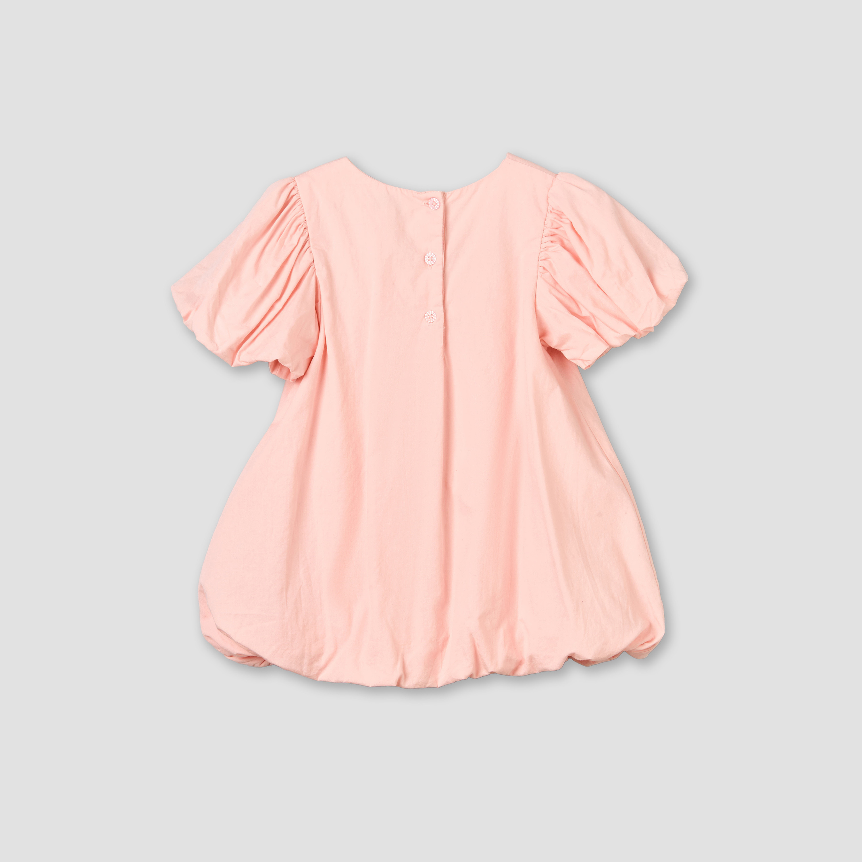 Juniors Round Neck Short Sleeves Knee Length A-line Dress with Bow Detail-baby-girls-clothing-dressesandjumpsuits-image-2
