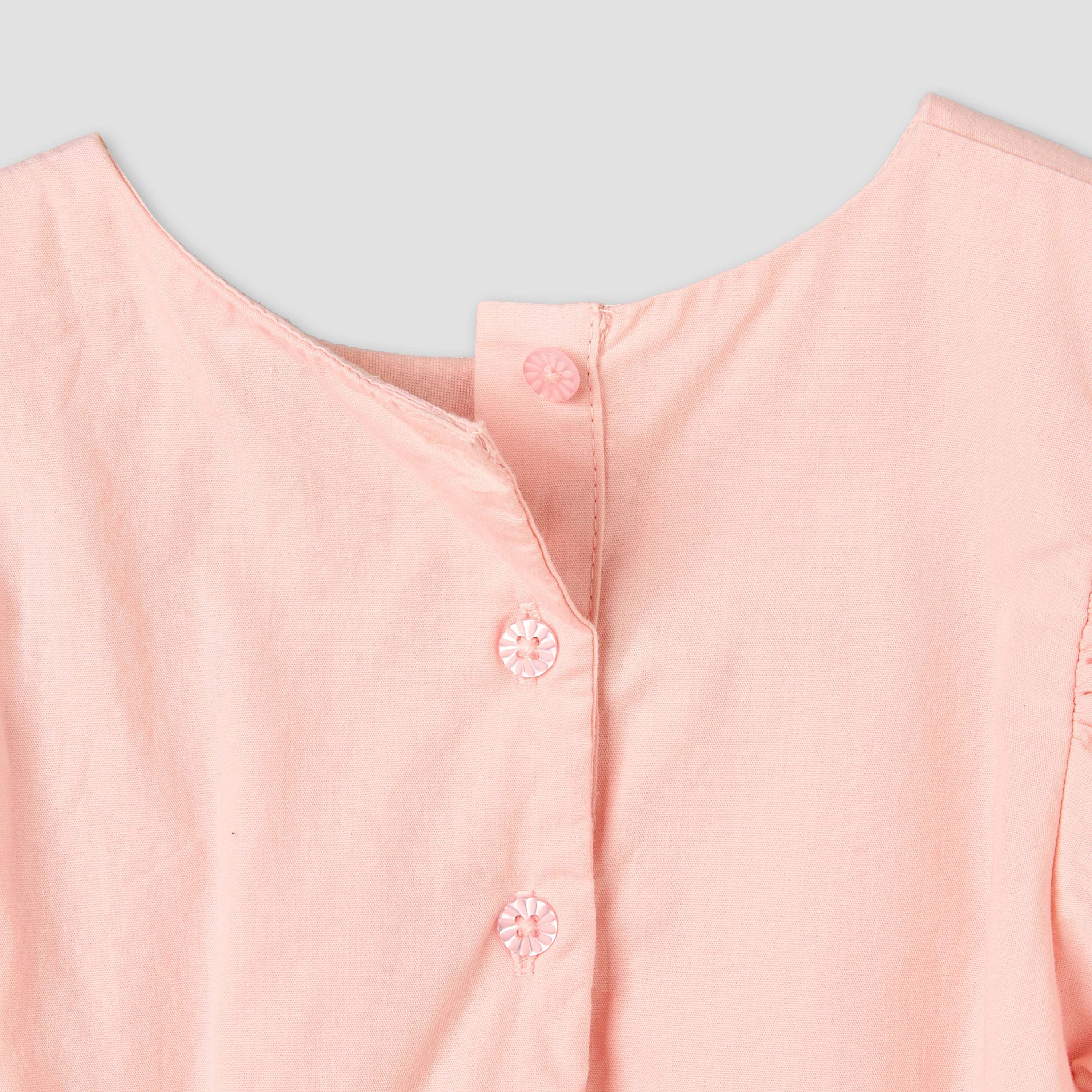 Juniors Round Neck Short Sleeves Knee Length A-line Dress with Bow Detail-baby-girls-clothing-dressesandjumpsuits-image-6