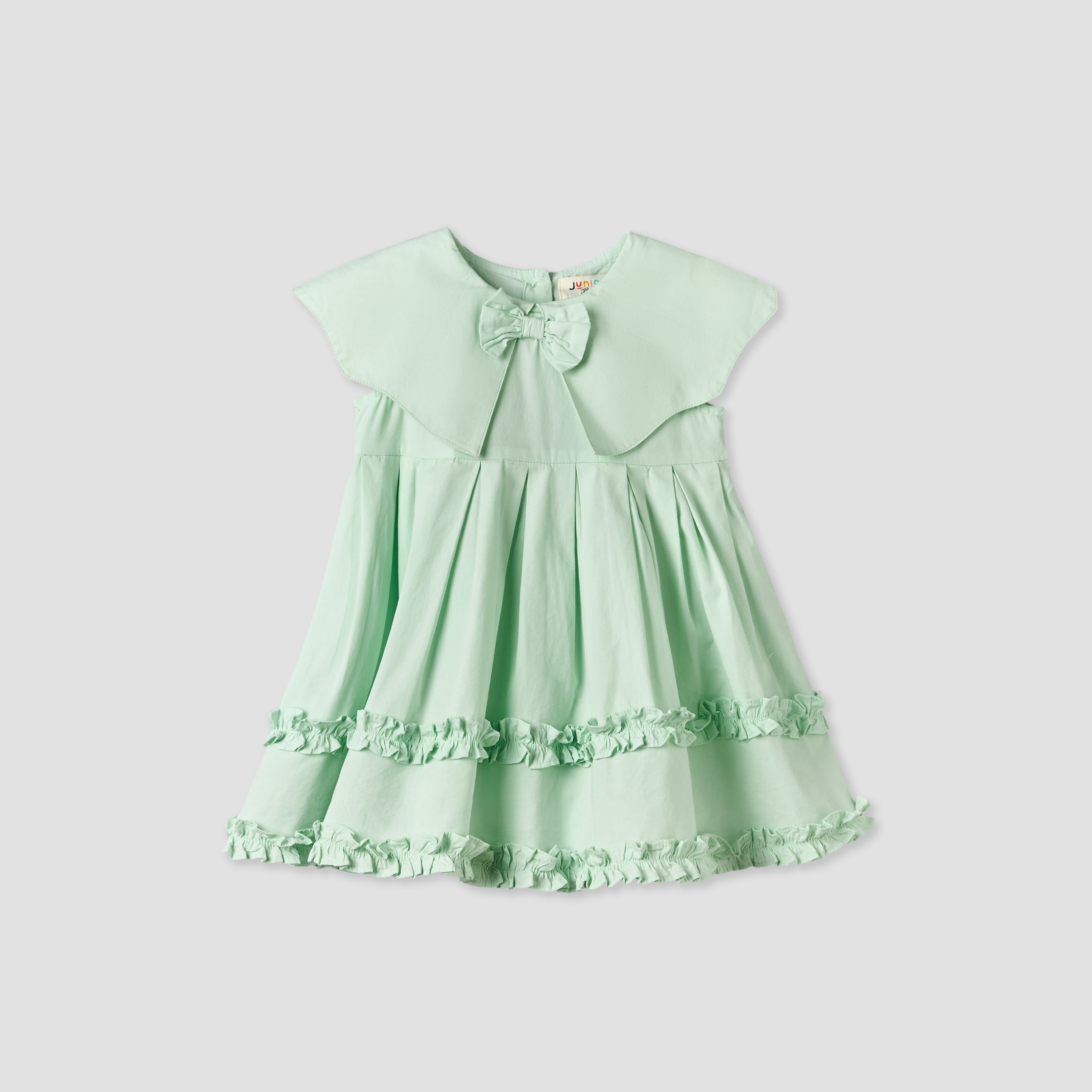 فستان دون أكمام بطول الركبة وياقة مع سروال بلومر من جونيورز-baby-girls-clothing-dressesandjumpsuits-image-2