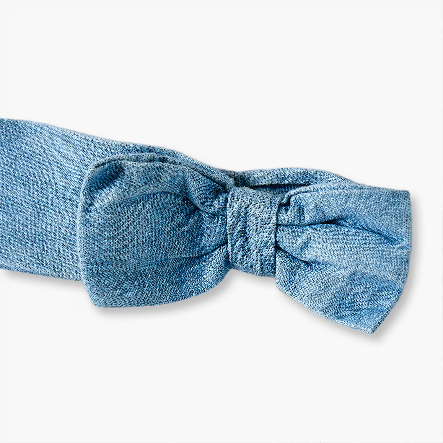 Juniors Peter Pan Collar Short Sleeves Knee Length Denim Dress and Headband with Floral Embroidery-baby-girls-clothing-dressesandjumpsuits-image-8